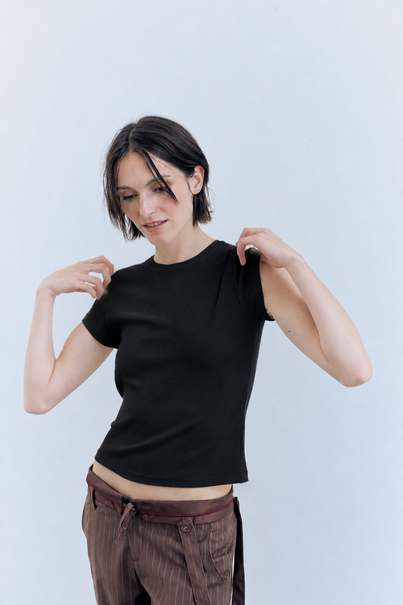 Black short-sleeved t-shirt - Slime