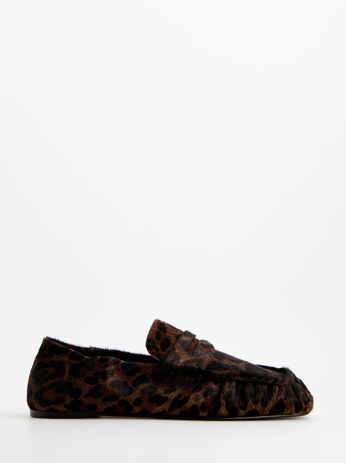 Mocasines fruncido de pelo animal print - ULK Momo