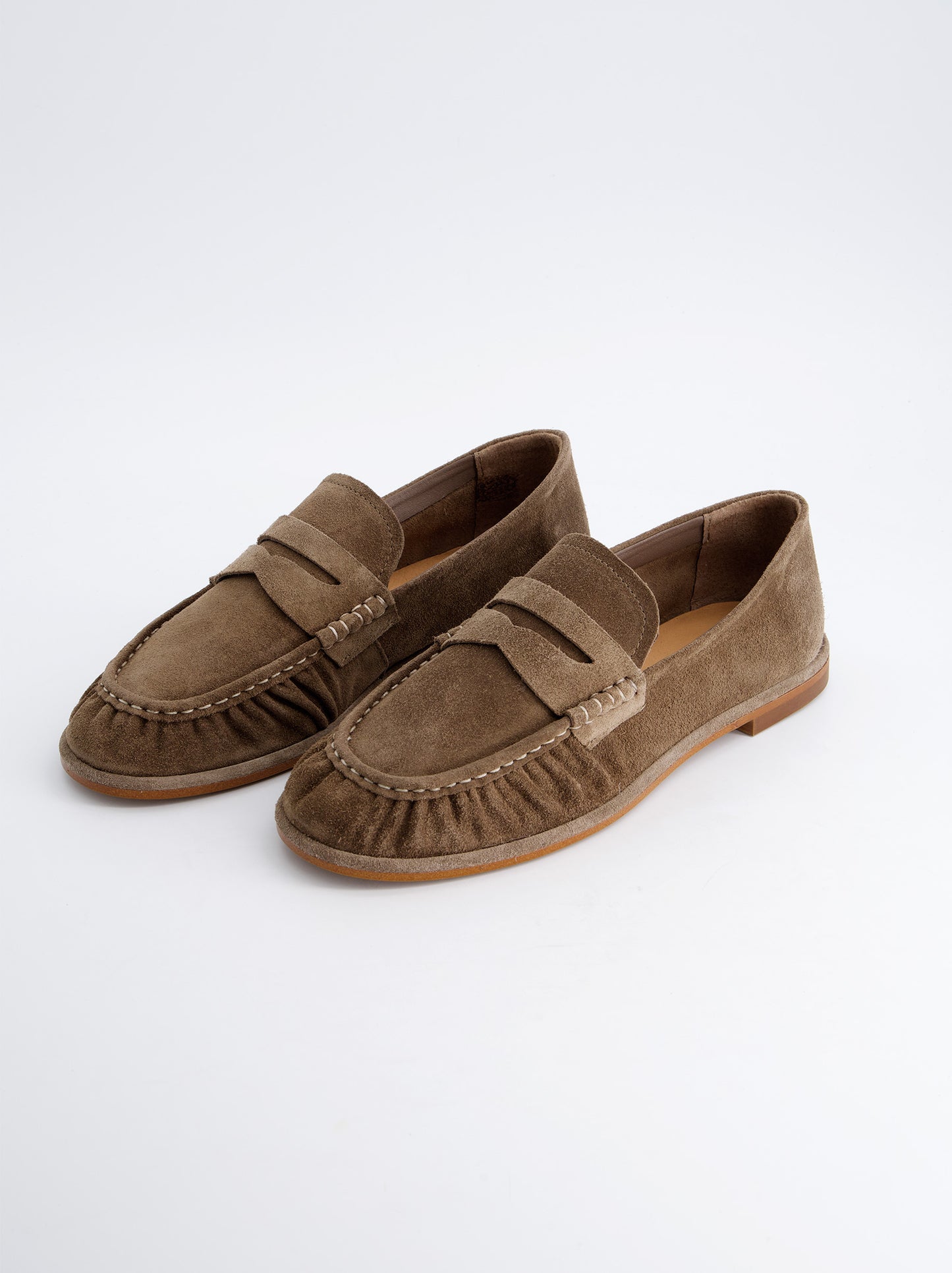 Mocasines De Serraje Taupe -Kassai