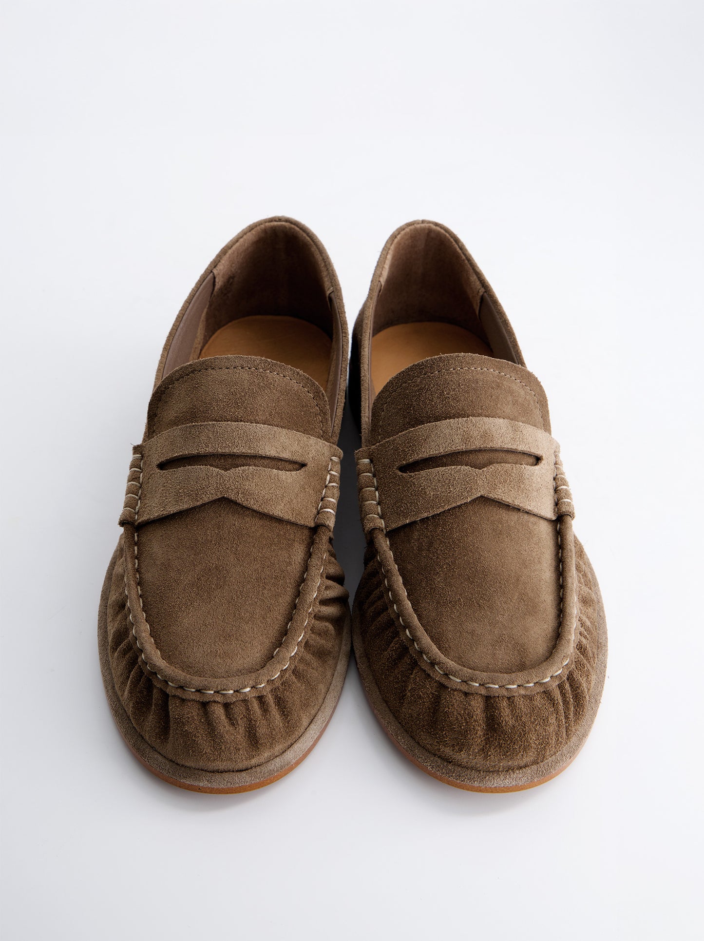 Mocasines De Serraje Taupe -Kassai