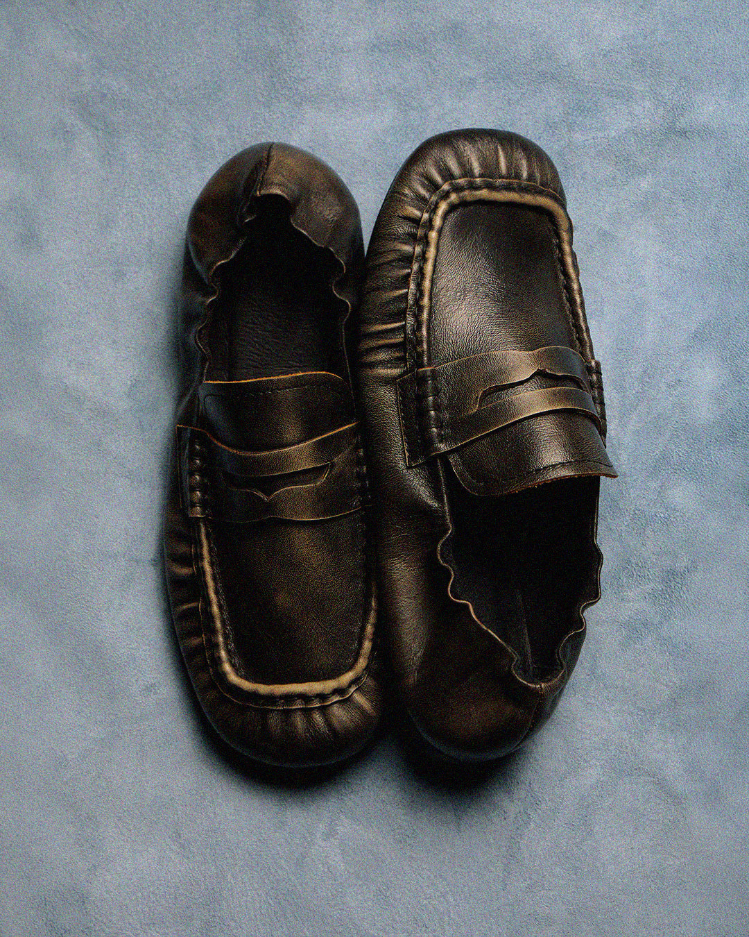 Mocasines marrón efecto envejecido -  Momo