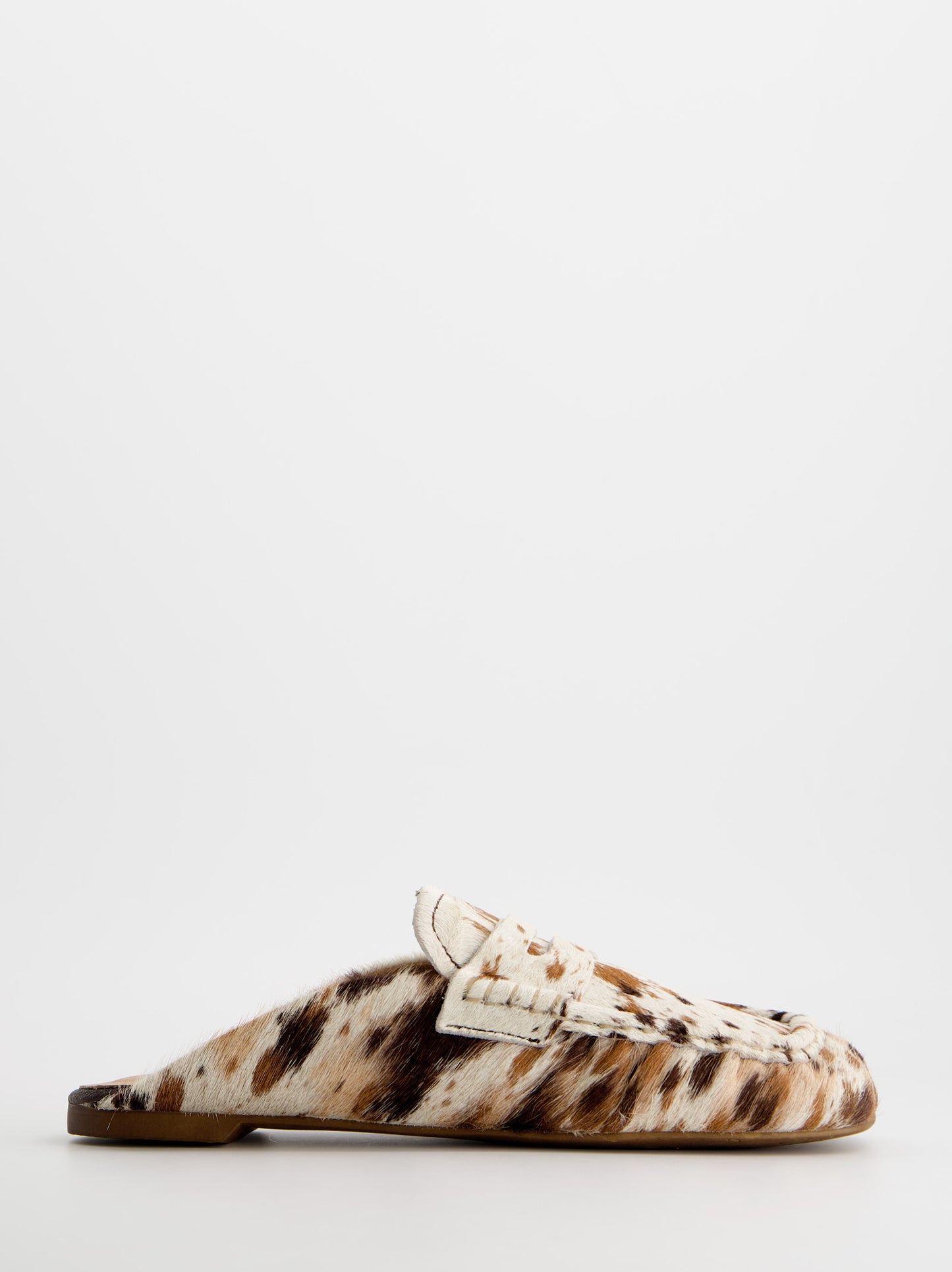 Mocasines mule de pelo animal print - Momar