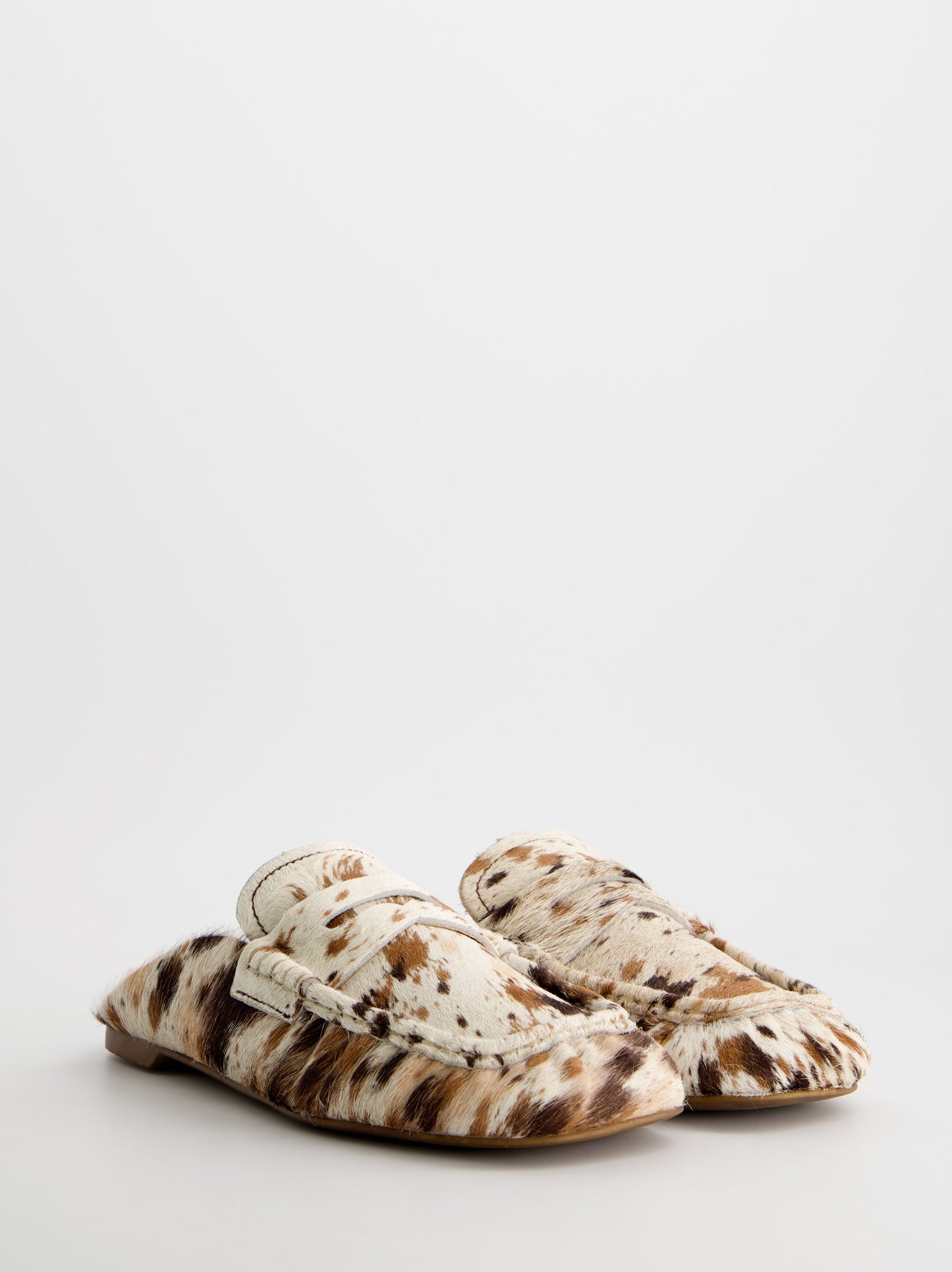 Mocasines mule de pelo animal print - Momar