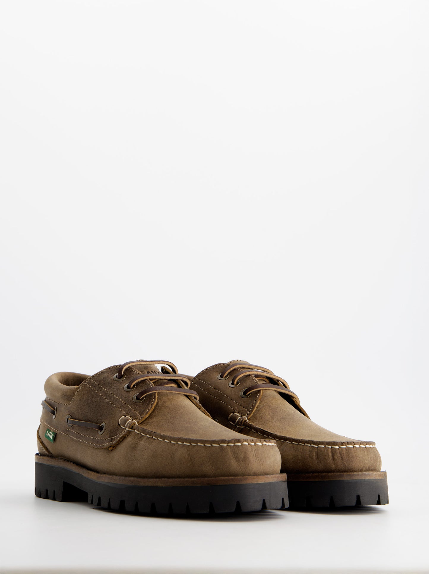 Women's Leather Boat Shoes - Veleta