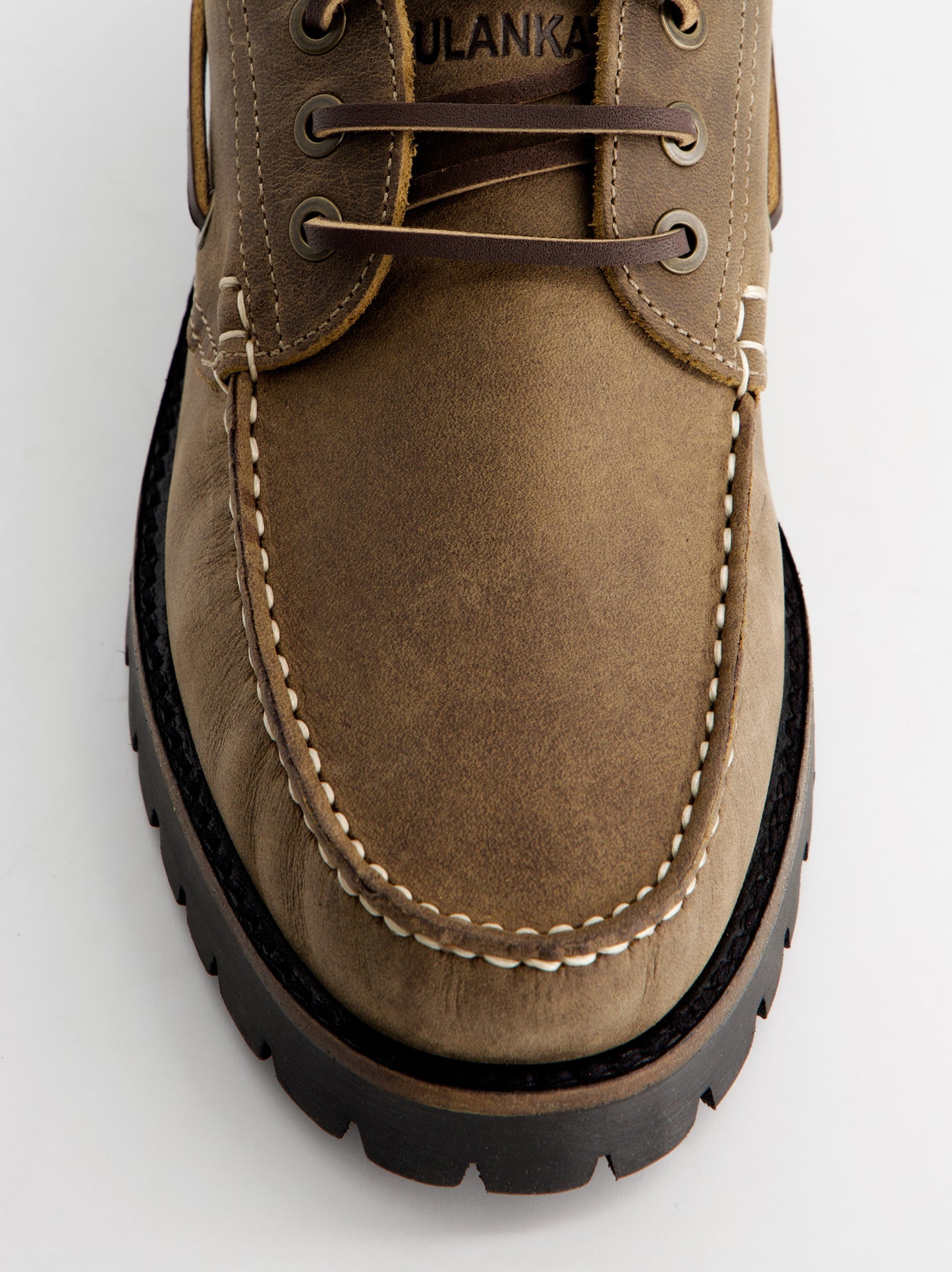 Women's Leather Boat Shoes - Veleta
