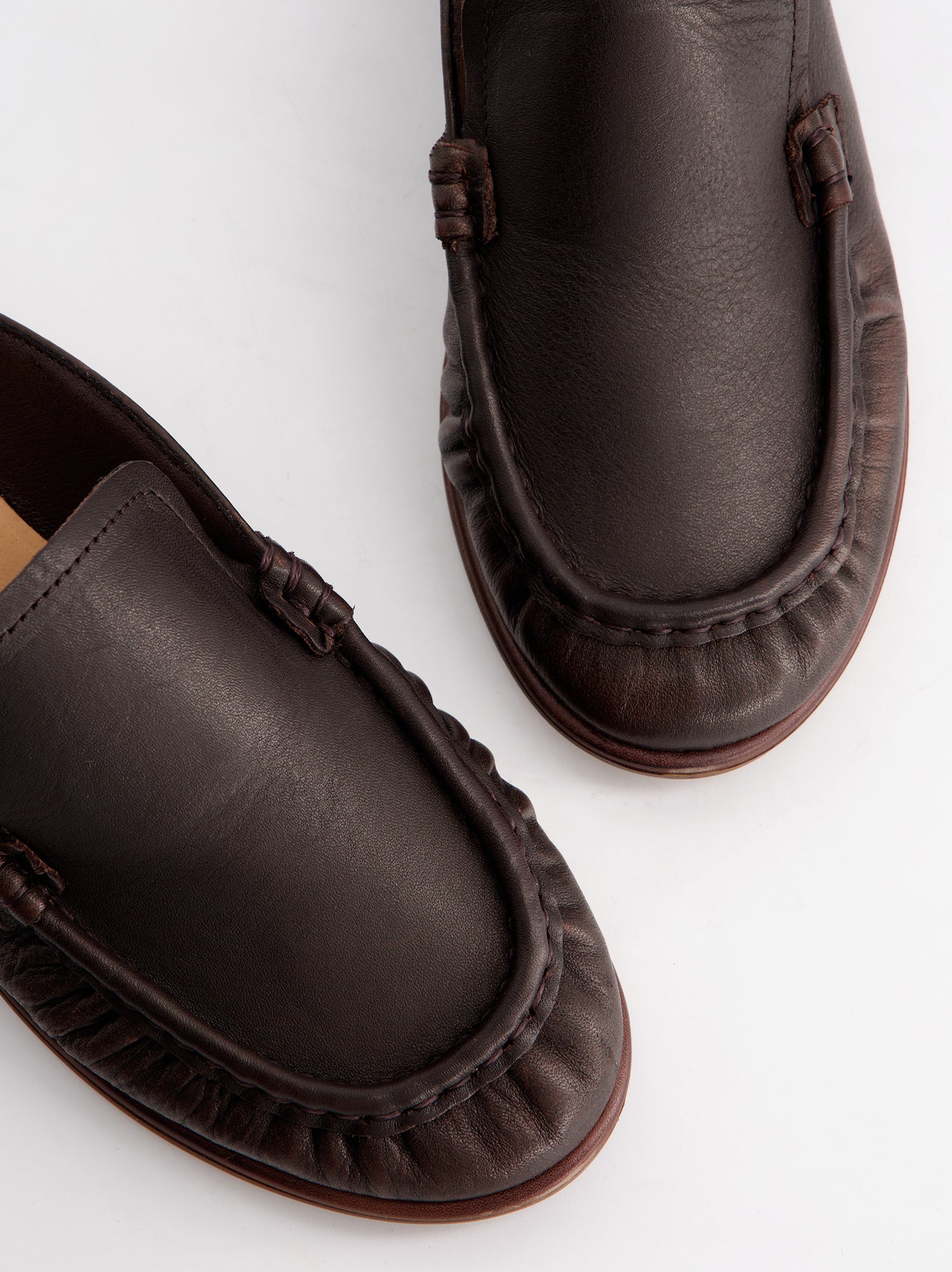 Mules De Piel Marrón - Ramy