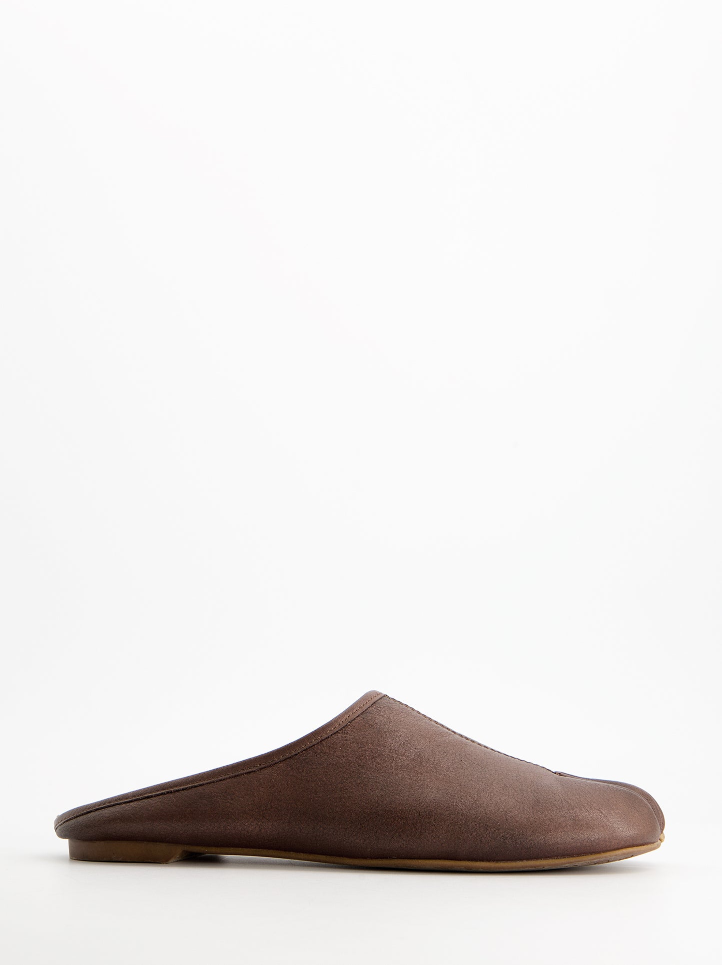 Mules tabi en piel marrón - Casablanca