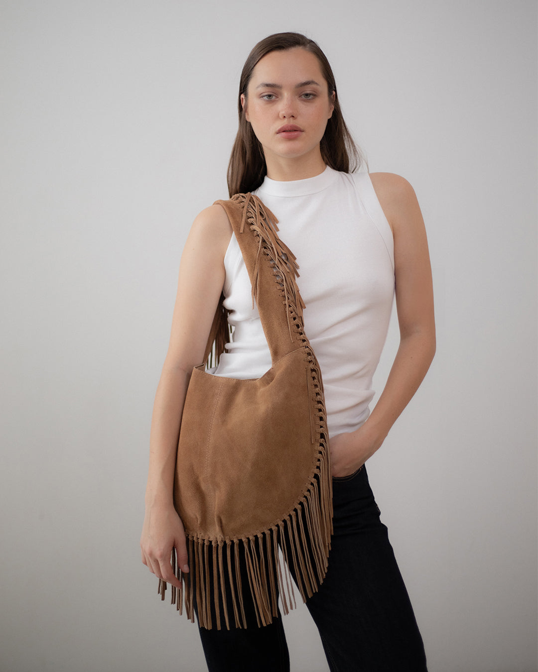 Ulanka New Blond - Bolso de flecos