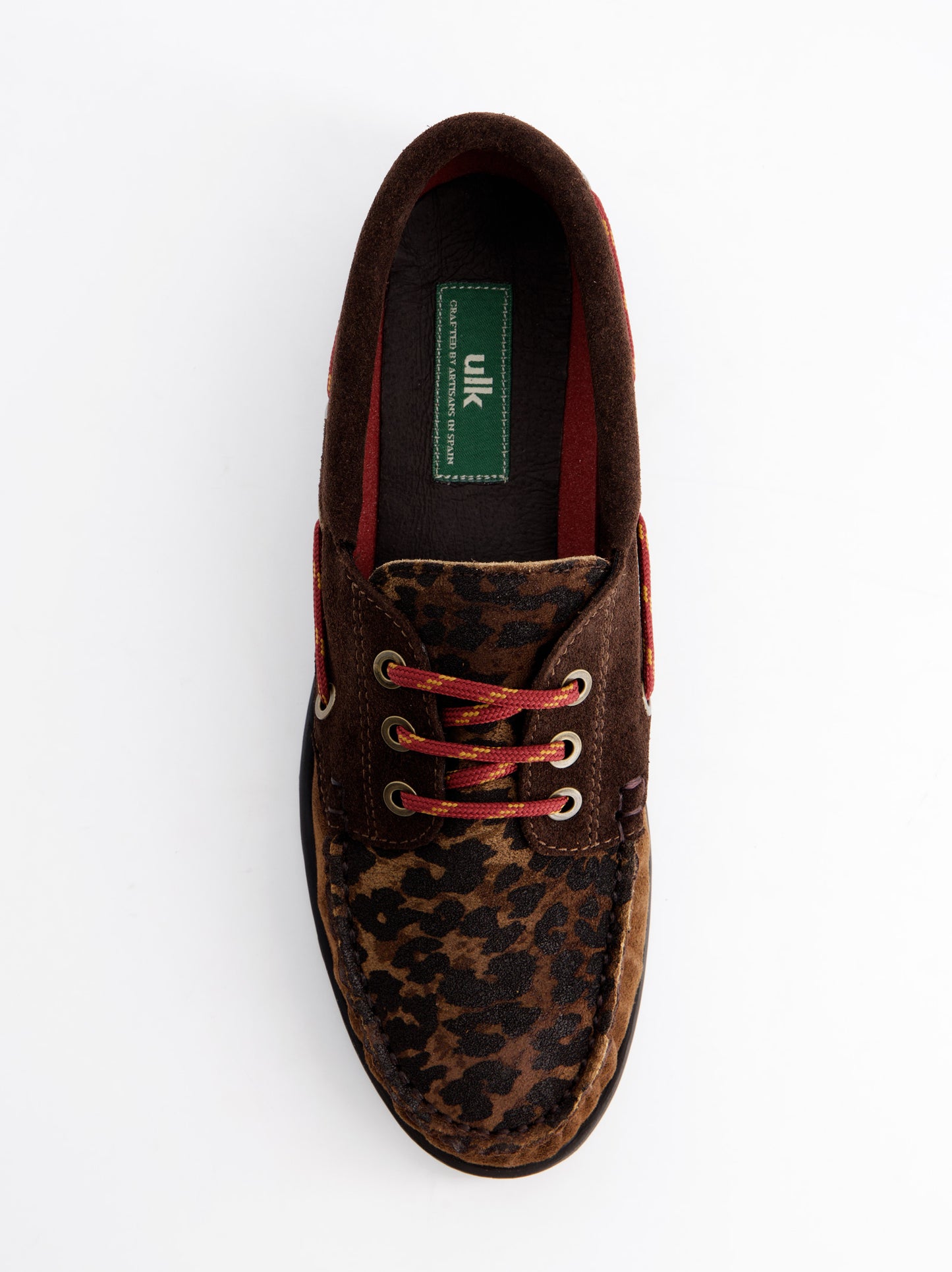 Animal print leather boat shoes - Temi