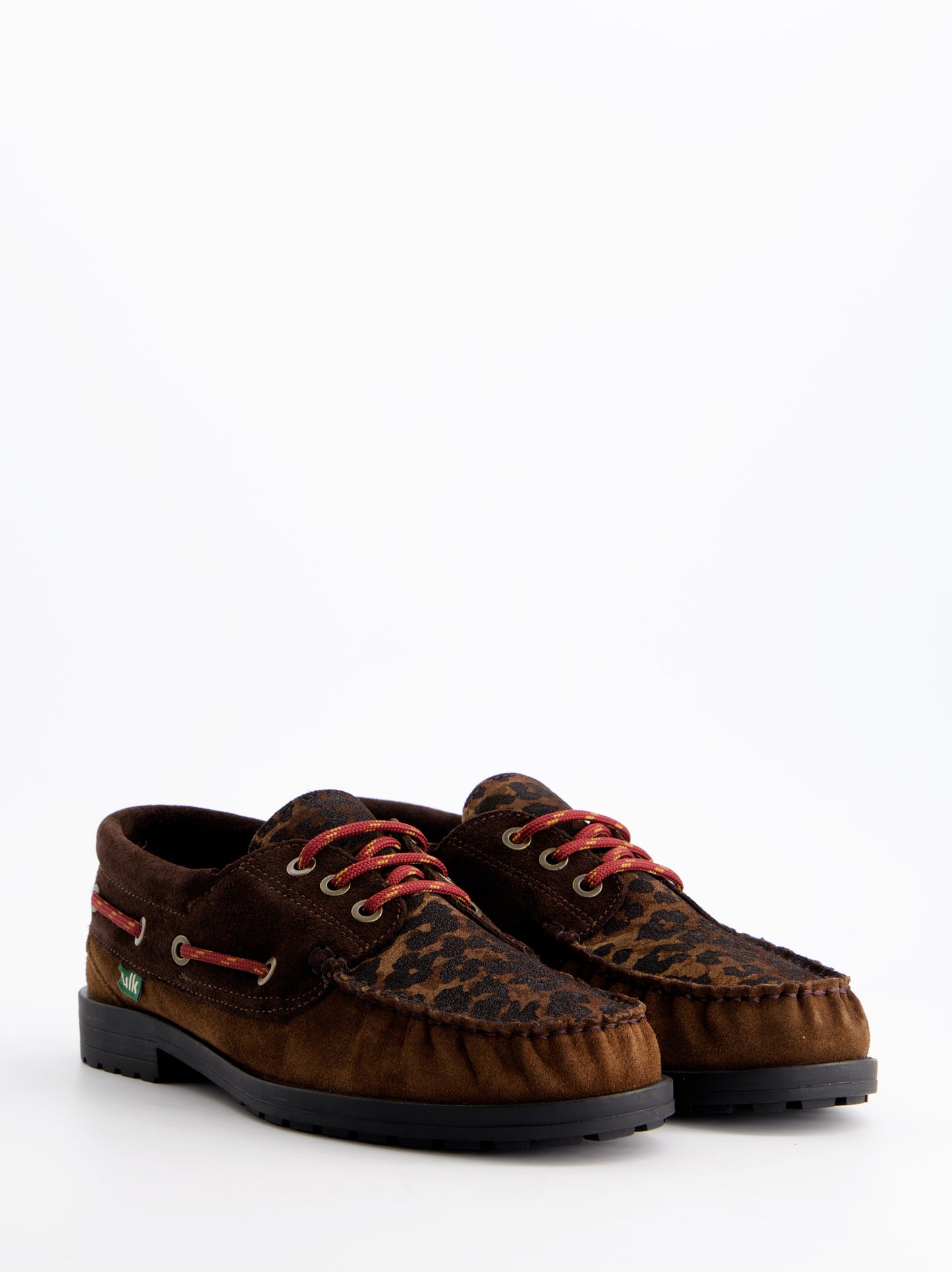 Animal print leather boat shoes - Temi