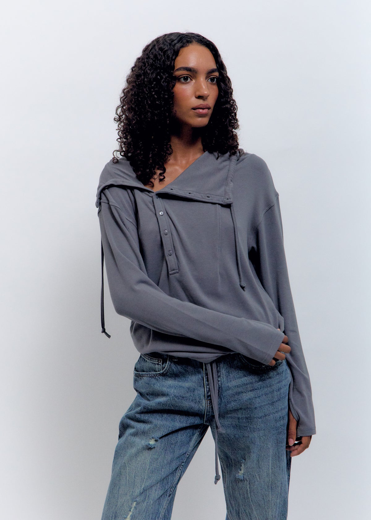 Asymmetrical sweatshirt - One