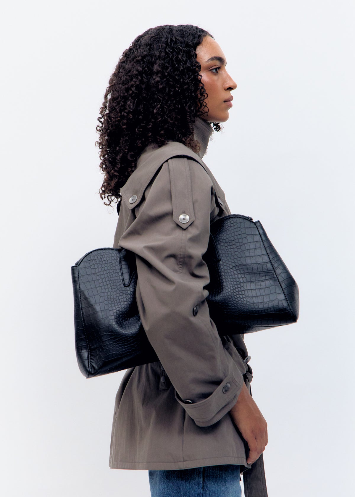 Bolso efecto piel negro - Nepo