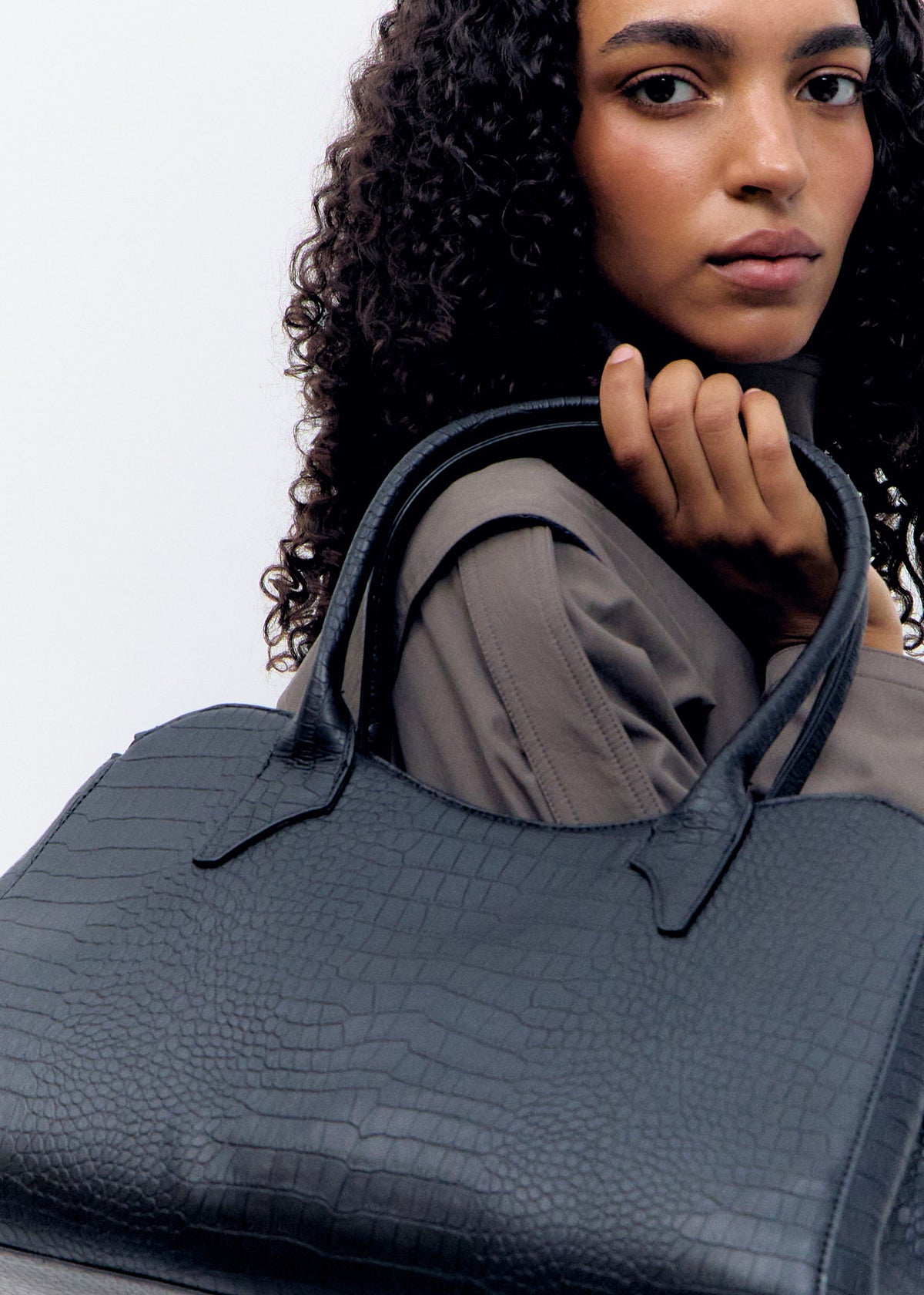 Black faux leather bag - Nepo