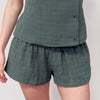 Short verde fluido con cintura elástica - Koa