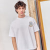 Camiseta blanca con print artístico - Hame