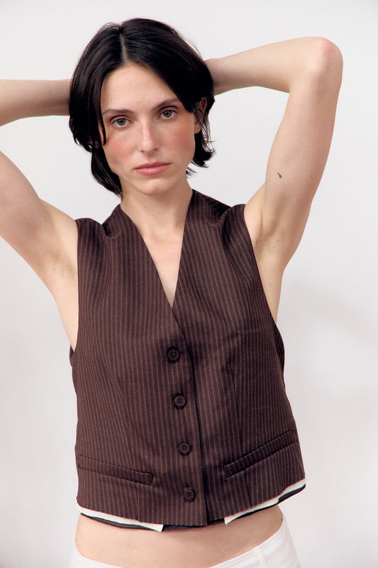 Pinstripe vest - Olivia