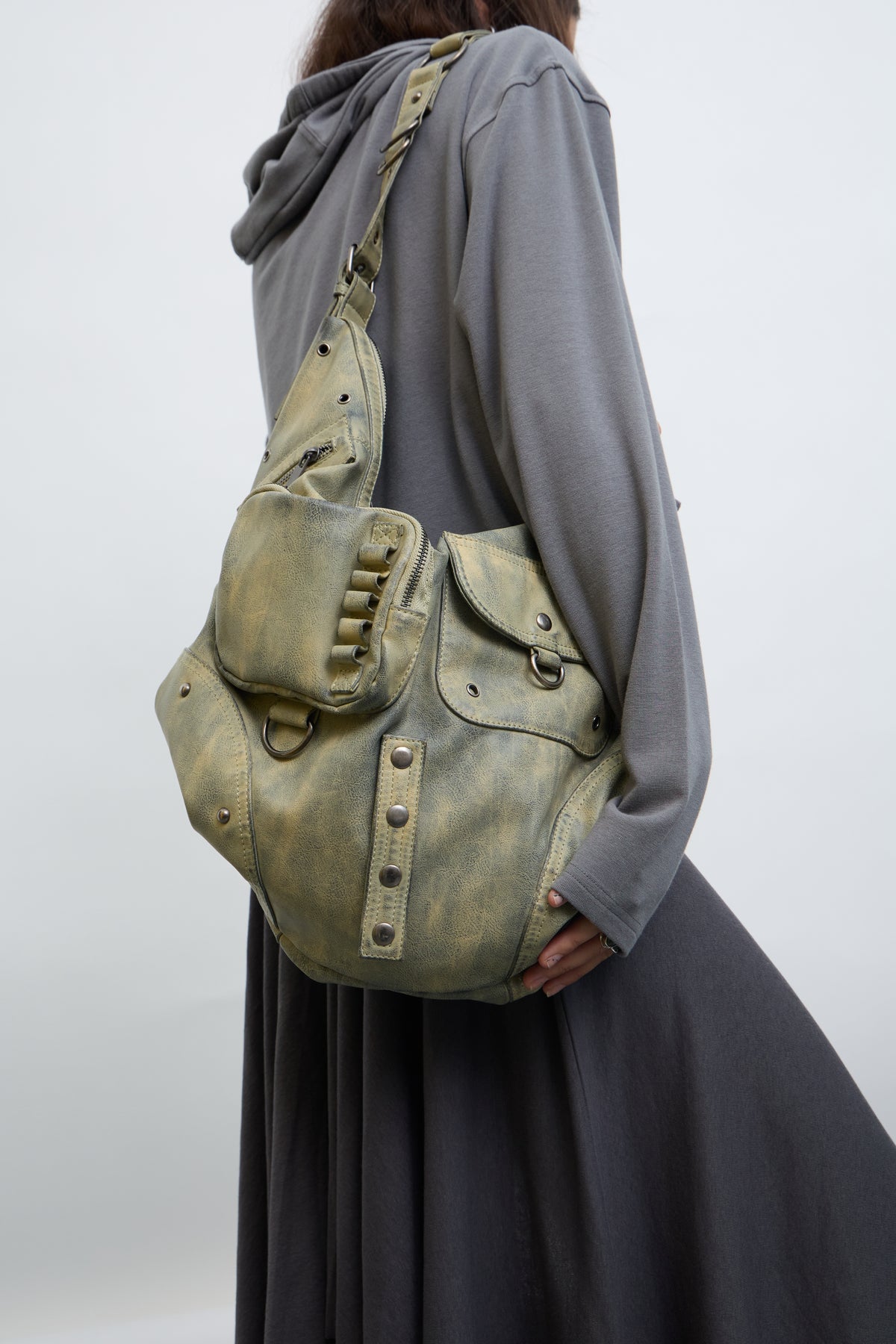 Bolso efecto desgastado con bolsillos - Oxide
