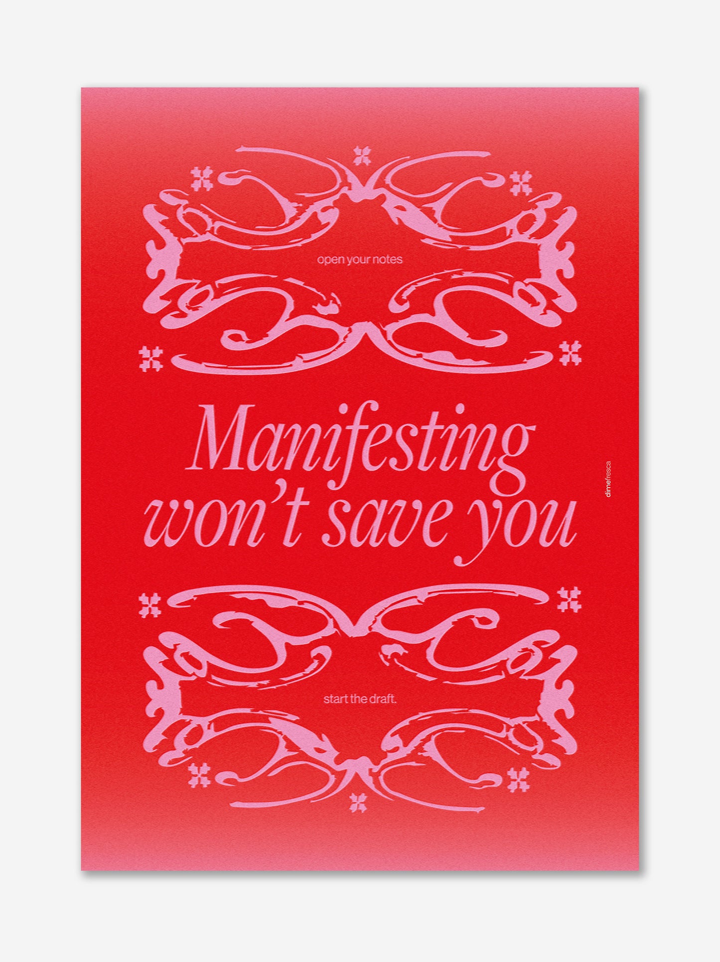 Manifesting Poster - Dime Fresca x ULK Workshop