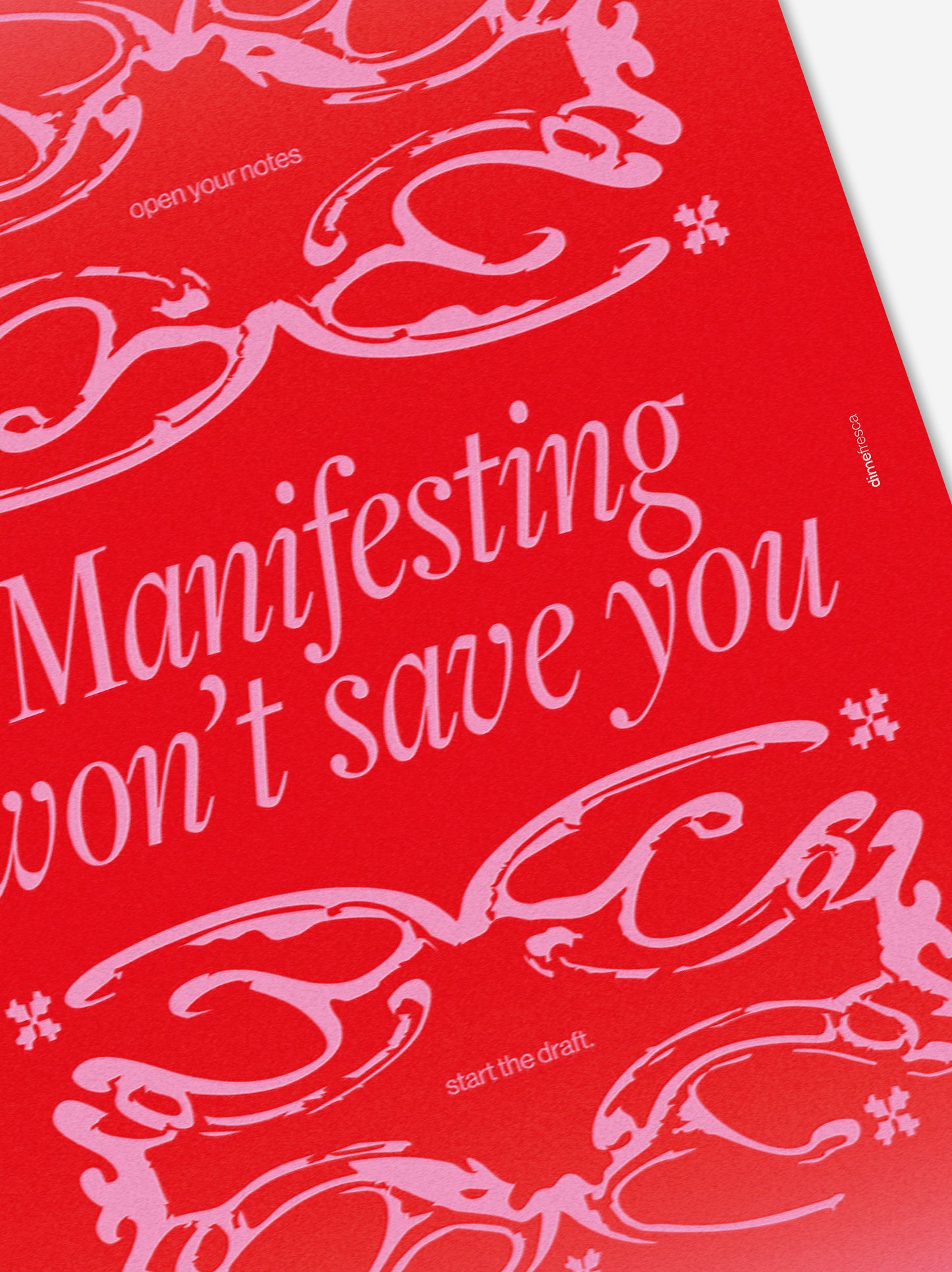 Manifesting Poster - Dime Fresca x ULK Workshop