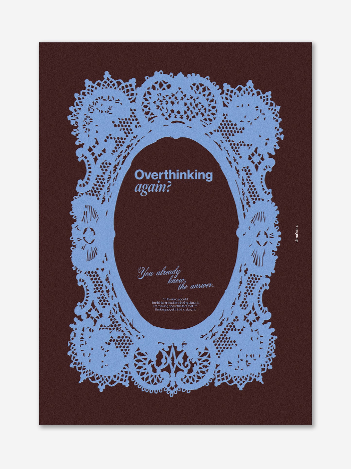 Overthinking Poster - Dime Fresca x ULK Workshop