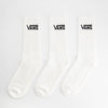 Pack de tres calcetines altos blancos - Vans Classic Crew