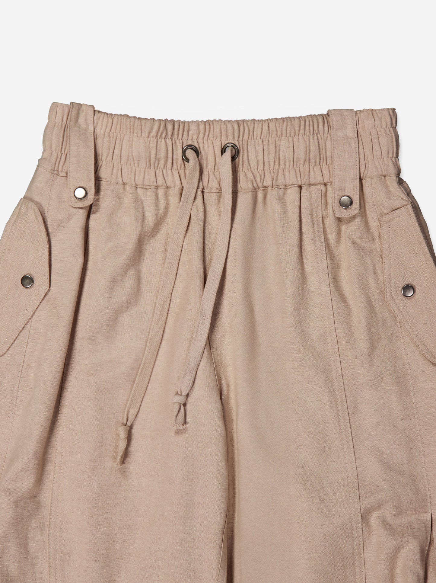 Pantalón Cargo De Lino Beige - Nuca