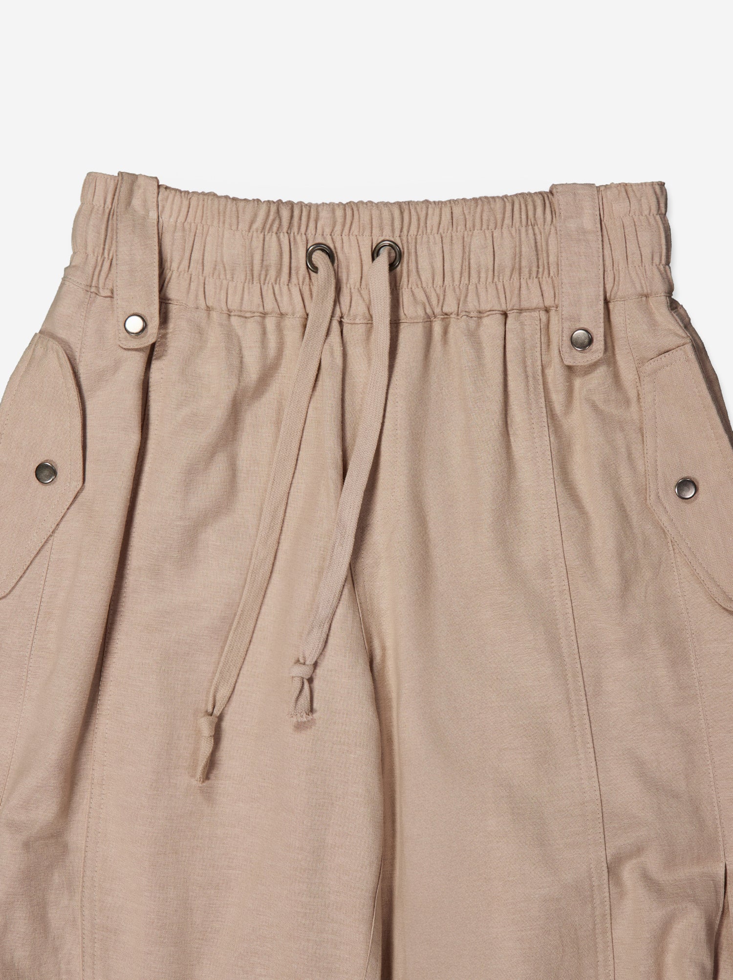 Pantalón Cargo De Lino Beige - Nuca
