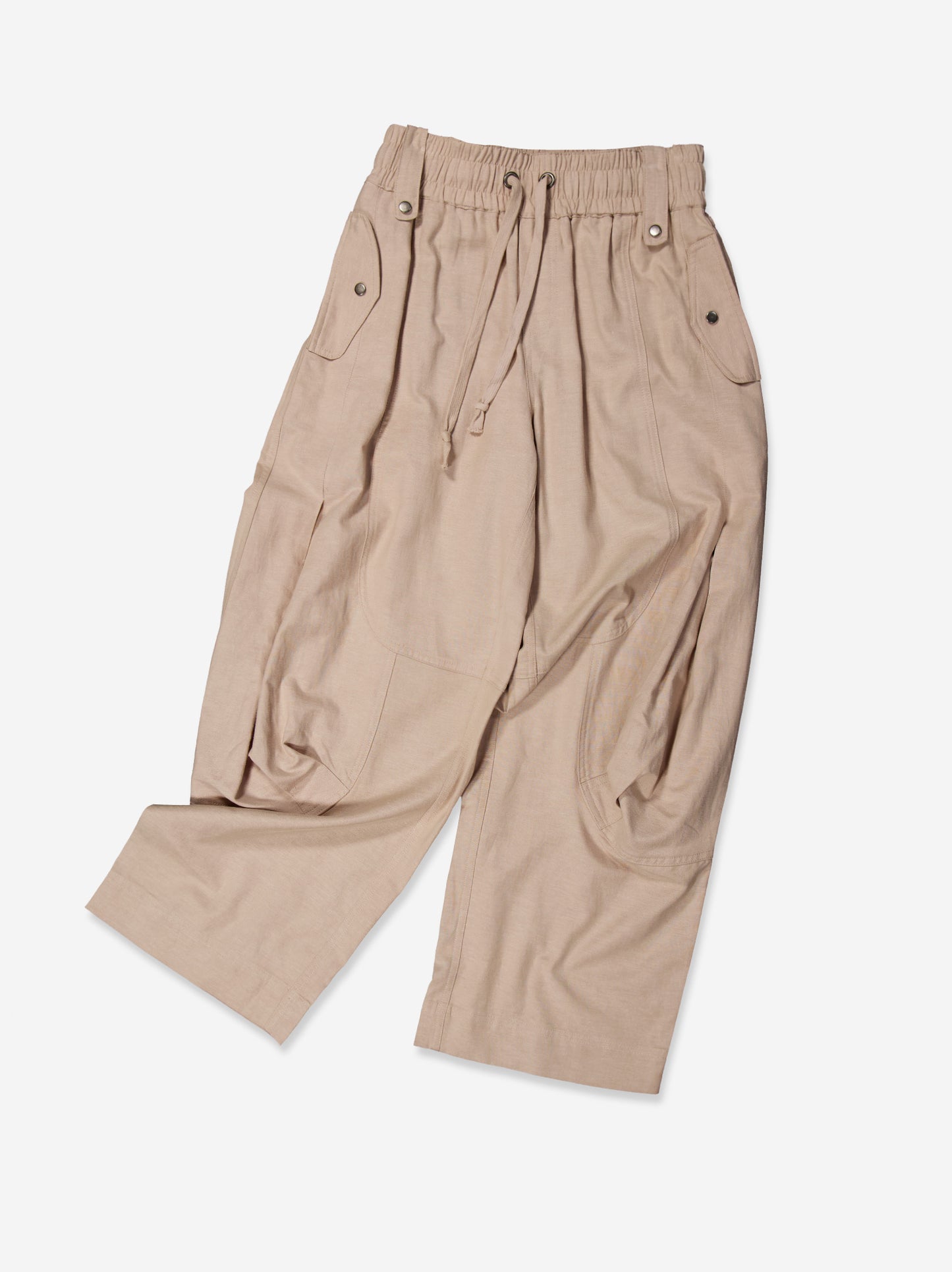 Pantalón Cargo De Lino Beige - Nuca