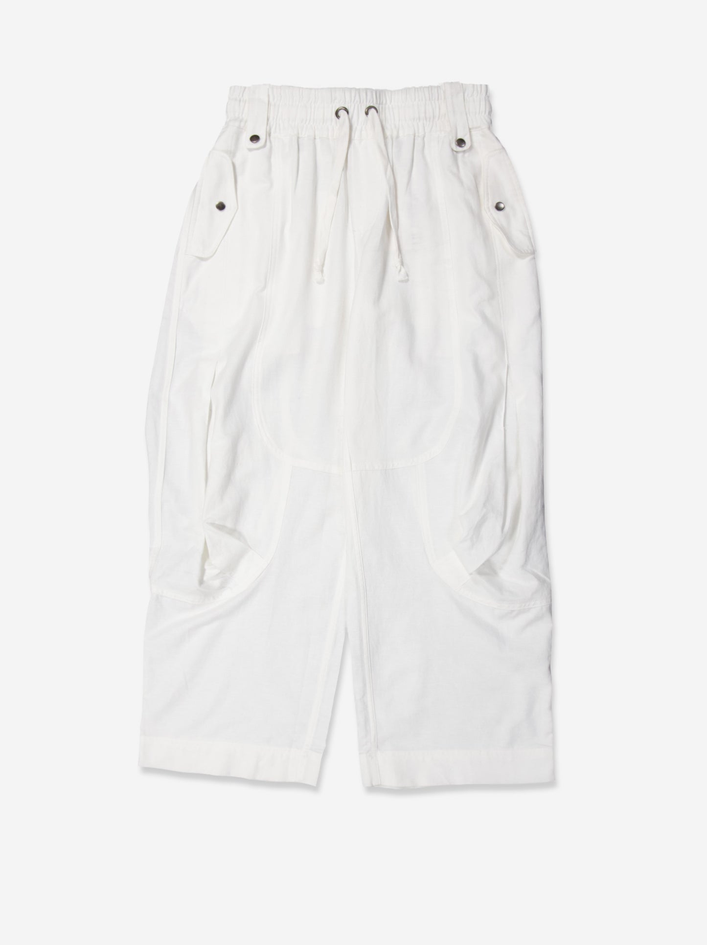 Pantalón Cargo De Lino Blanco - Nuca