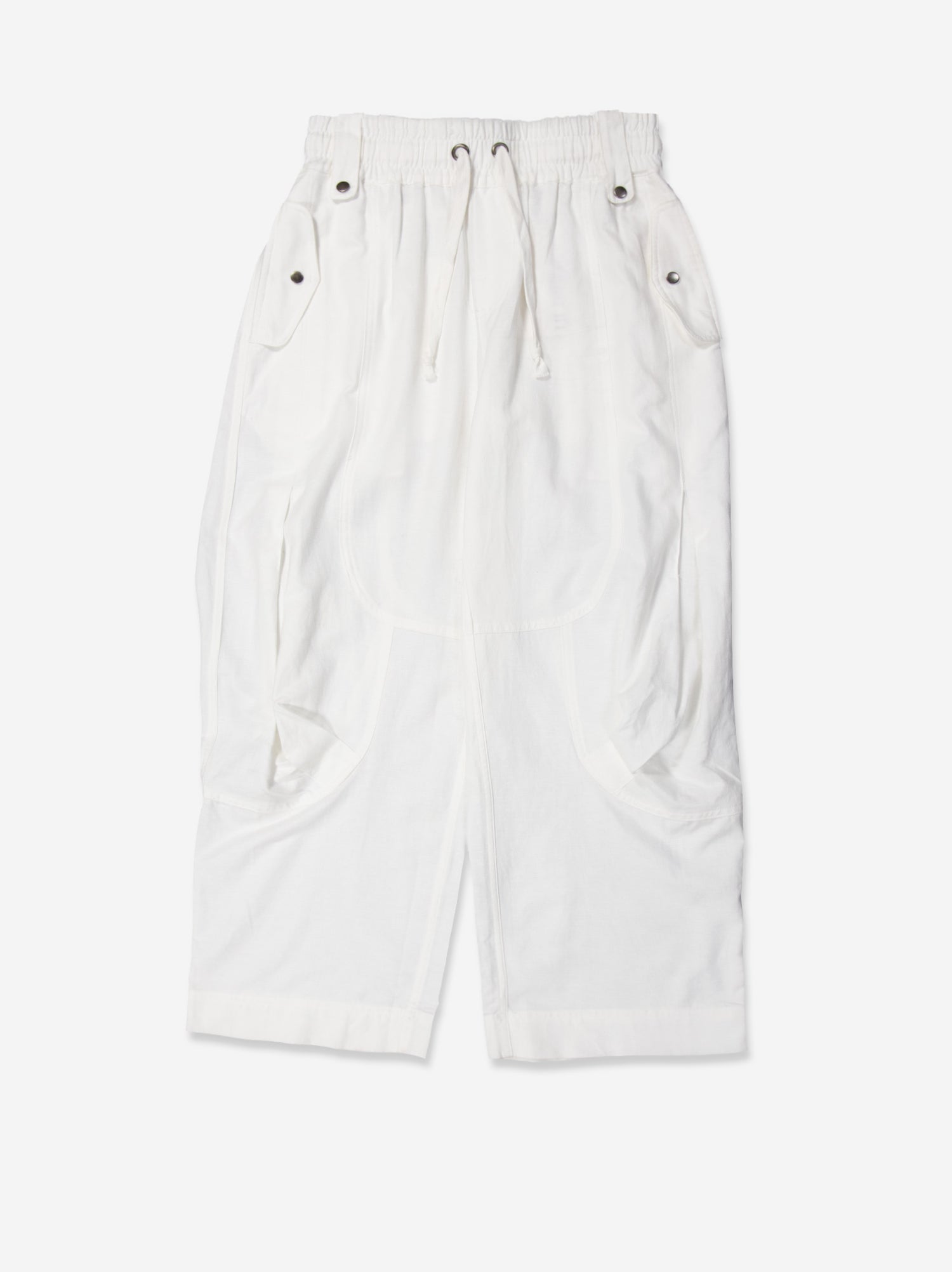 Pantalón Cargo De Lino Blanco - Nuca