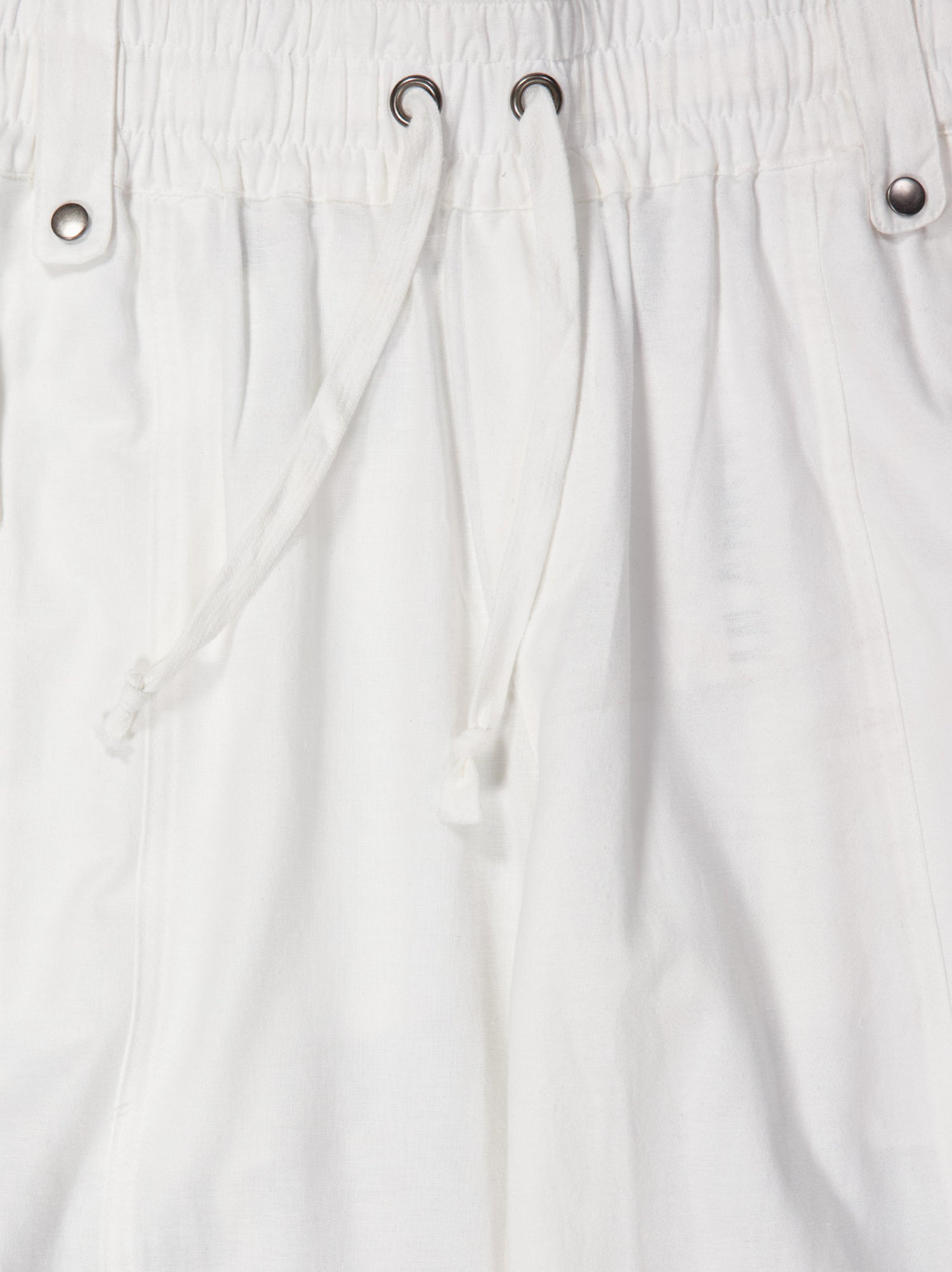 Pantalón Cargo De Lino Blanco - Nuca