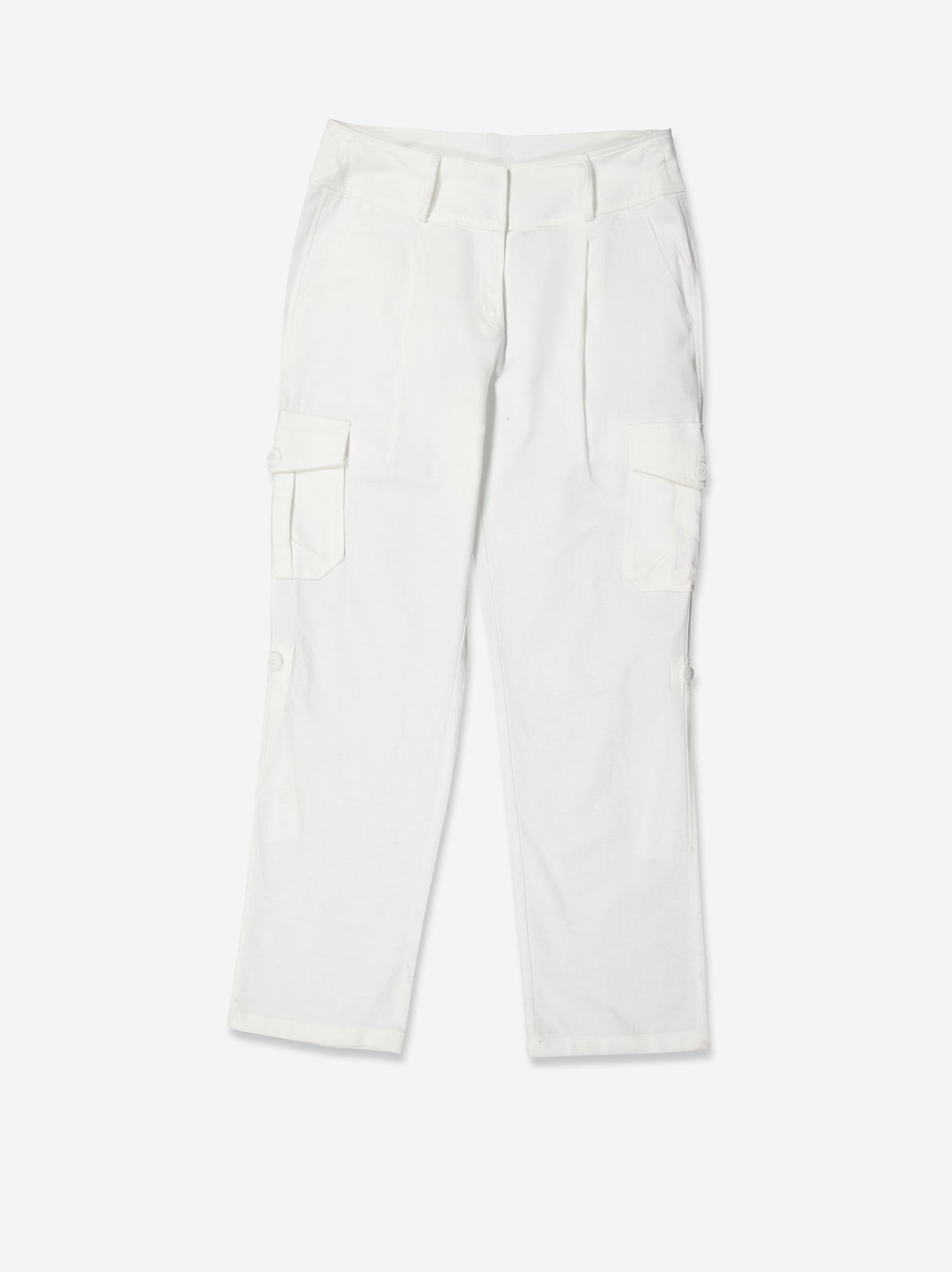 Pantalón Cargo Recto Blanco - Crack