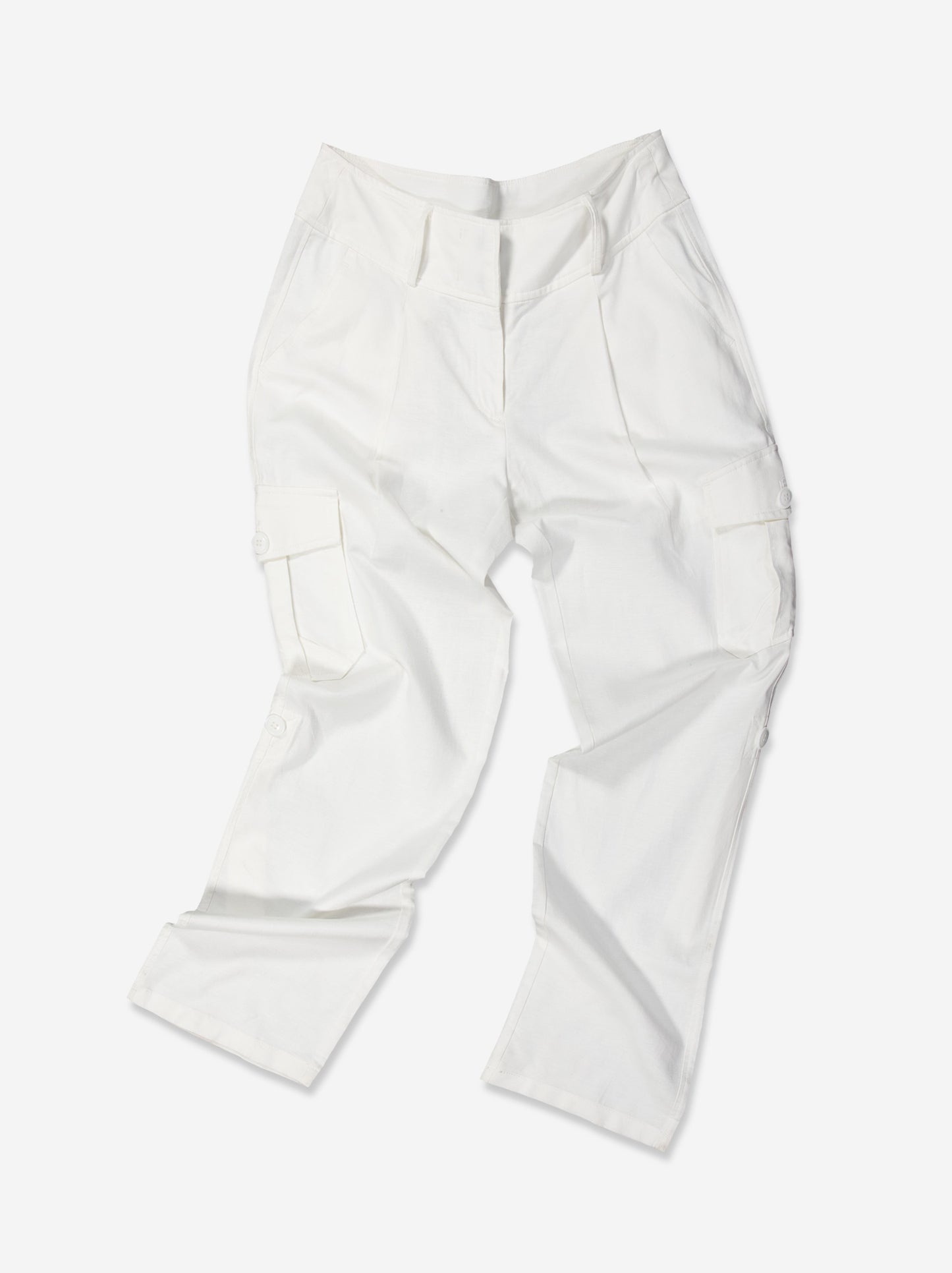 Pantalón Cargo Recto Blanco - Crack