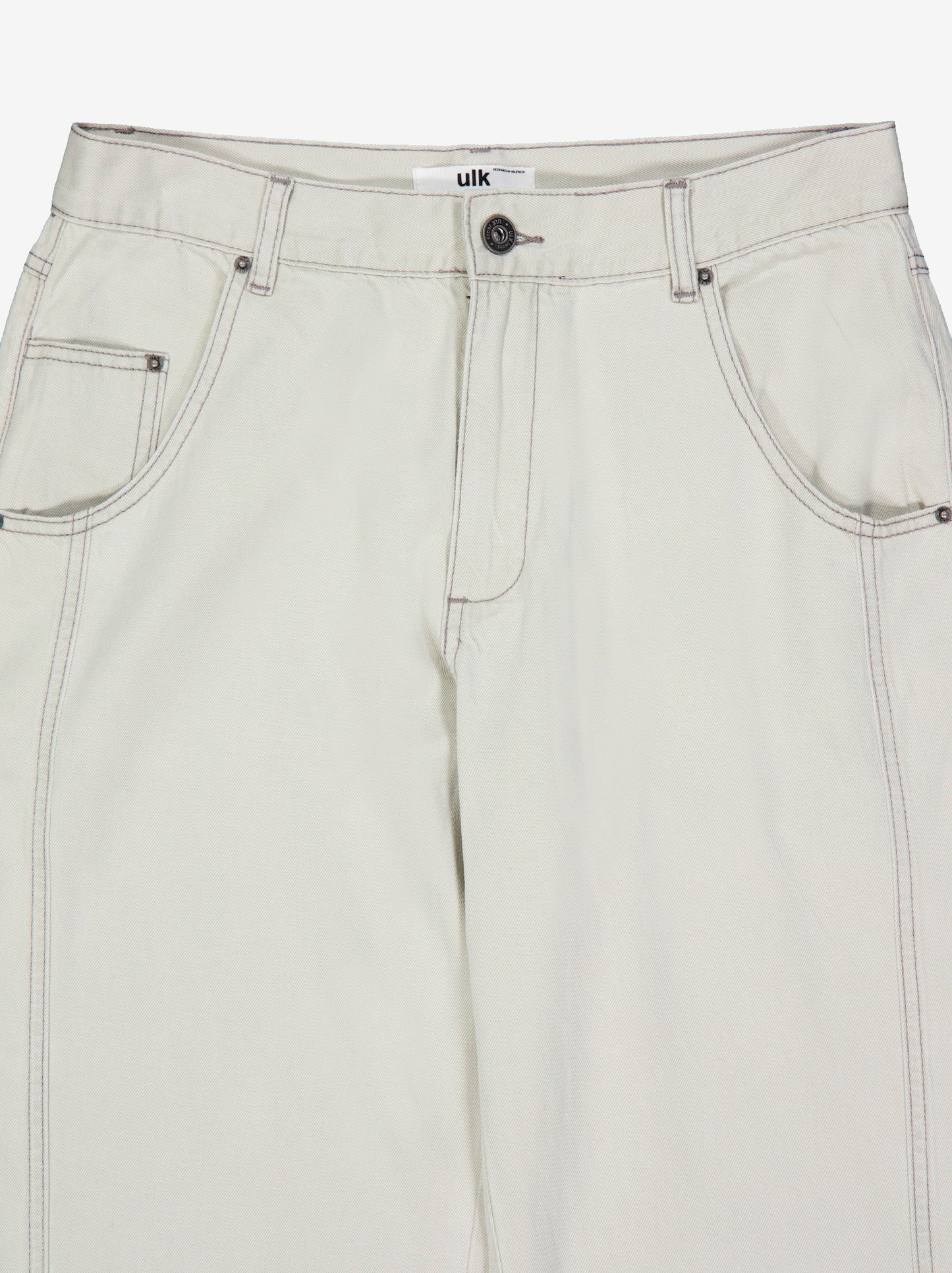 Pantalón denim crudo recto con costuras vistas Lagoon