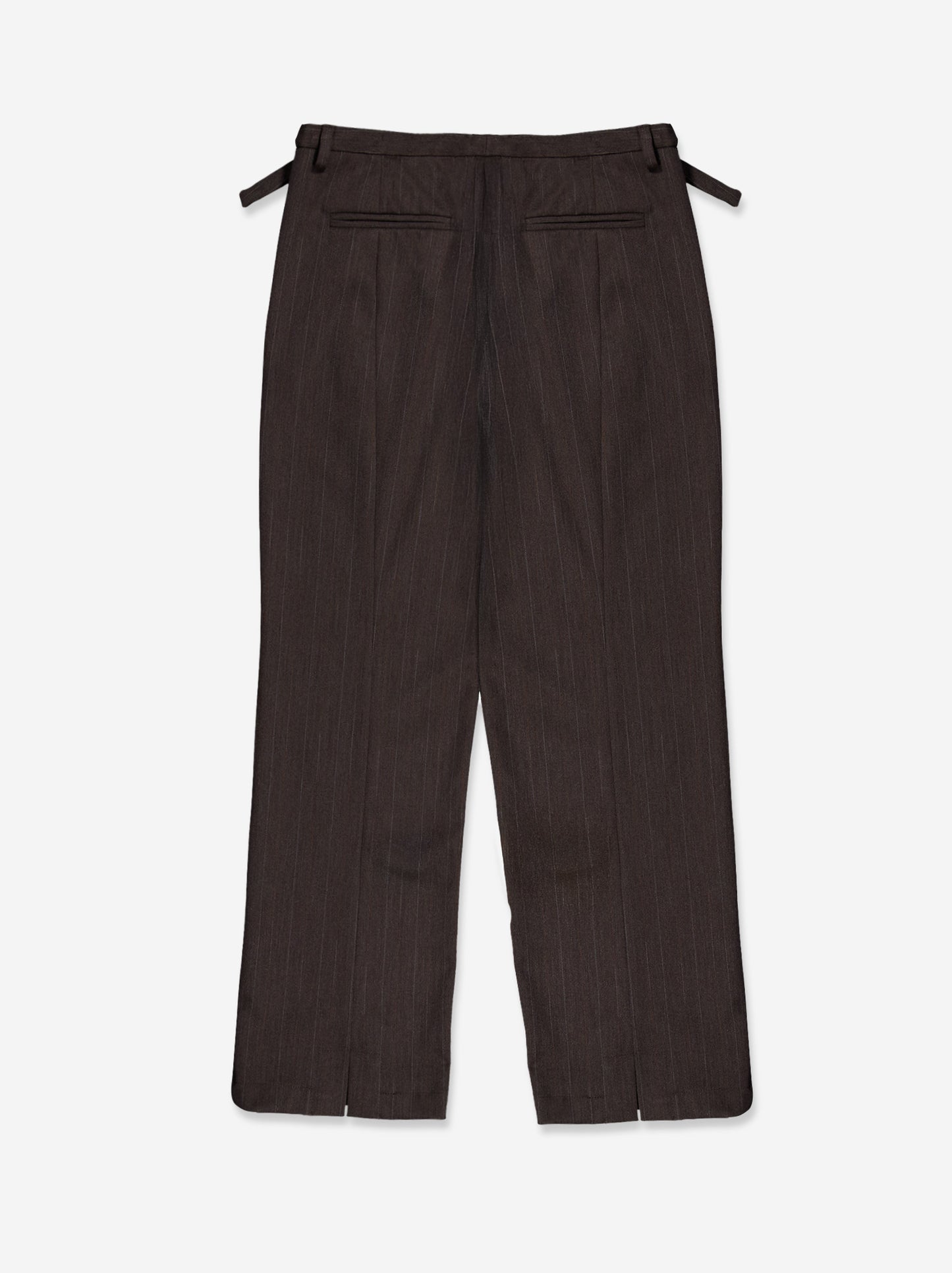 Brown pinstripe straight-leg trousers - Vitopants