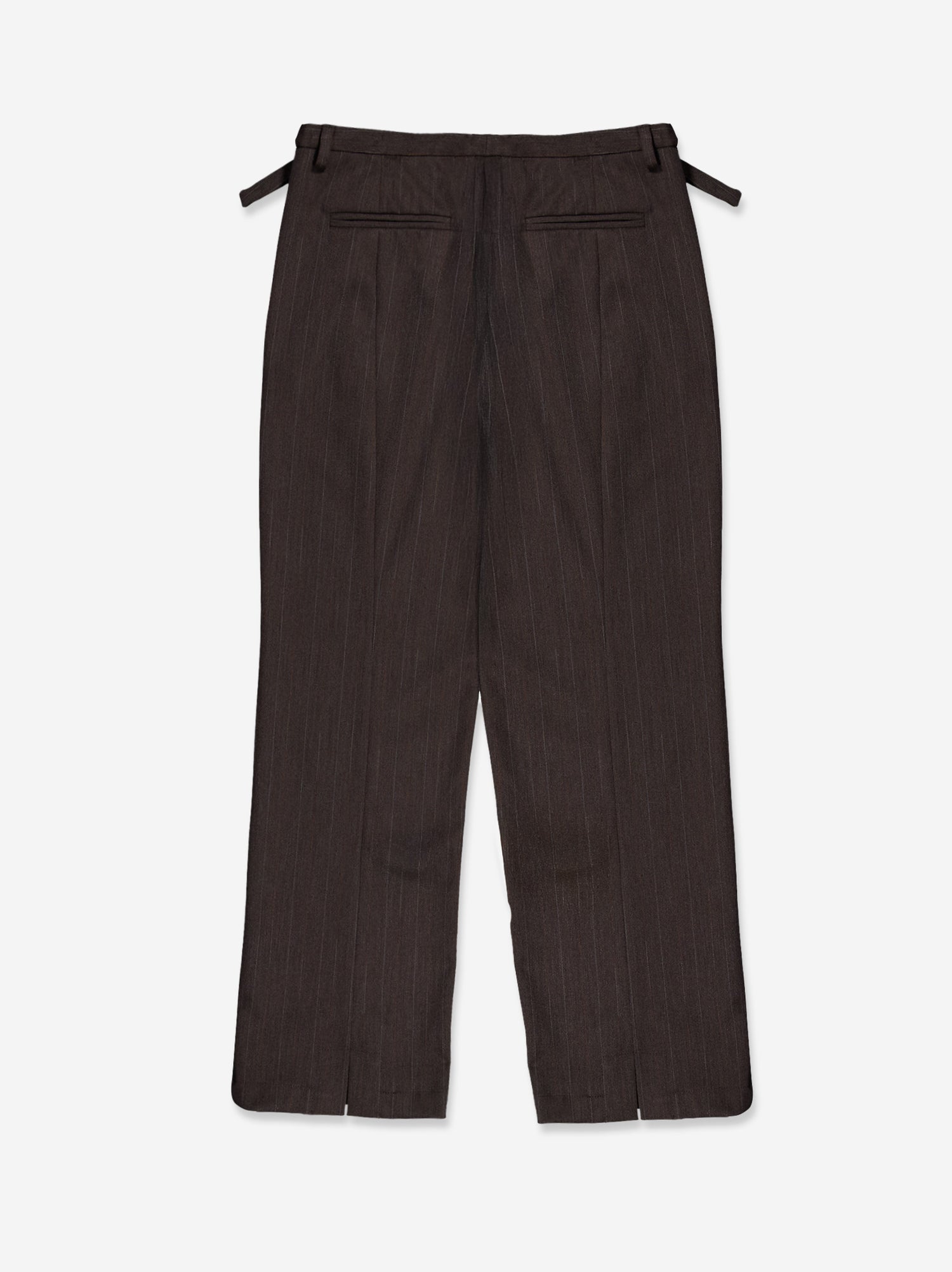 Brown pinstripe straight-leg trousers - Vitopants