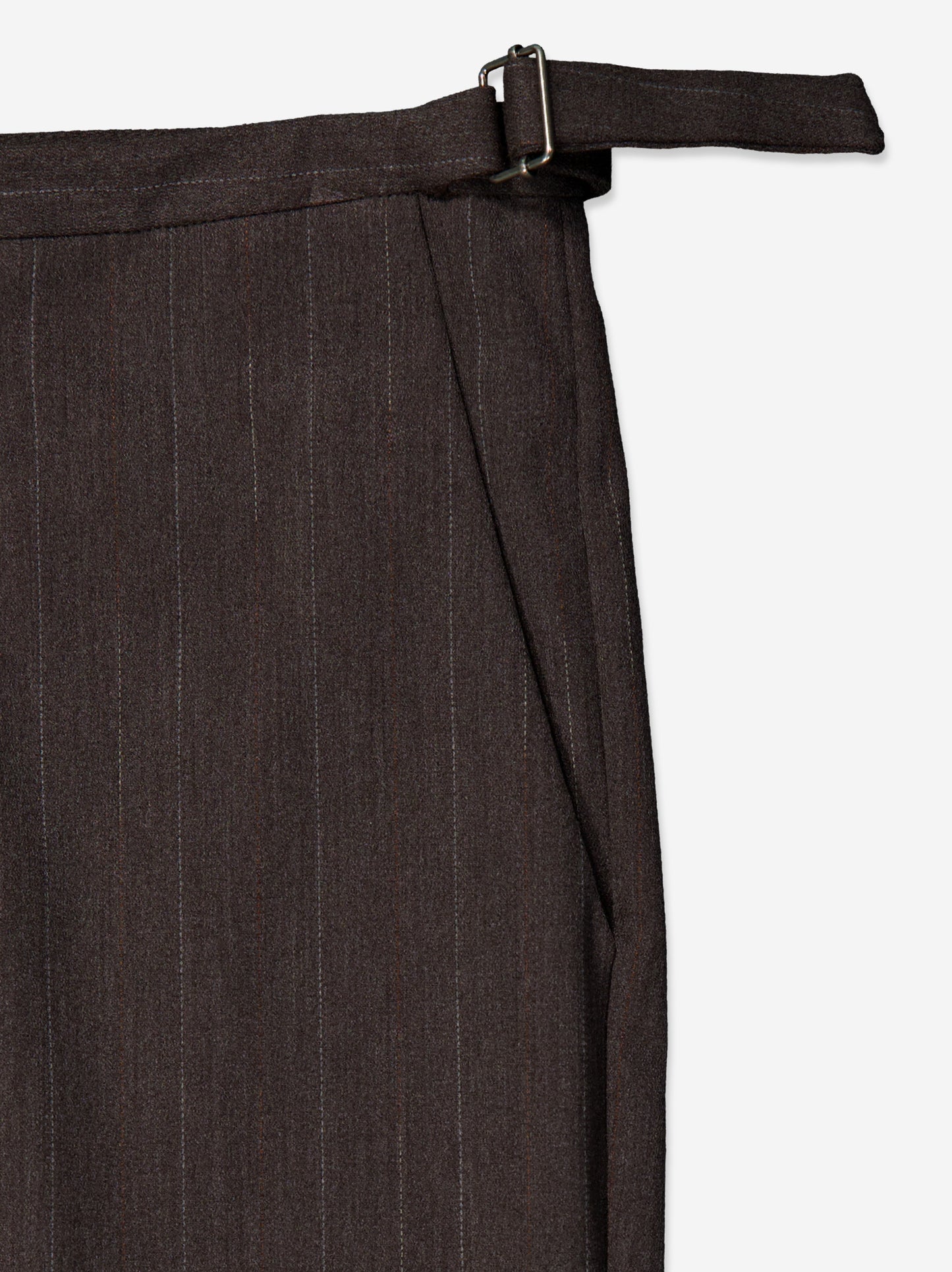 Brown pinstripe straight-leg trousers - Vitopants