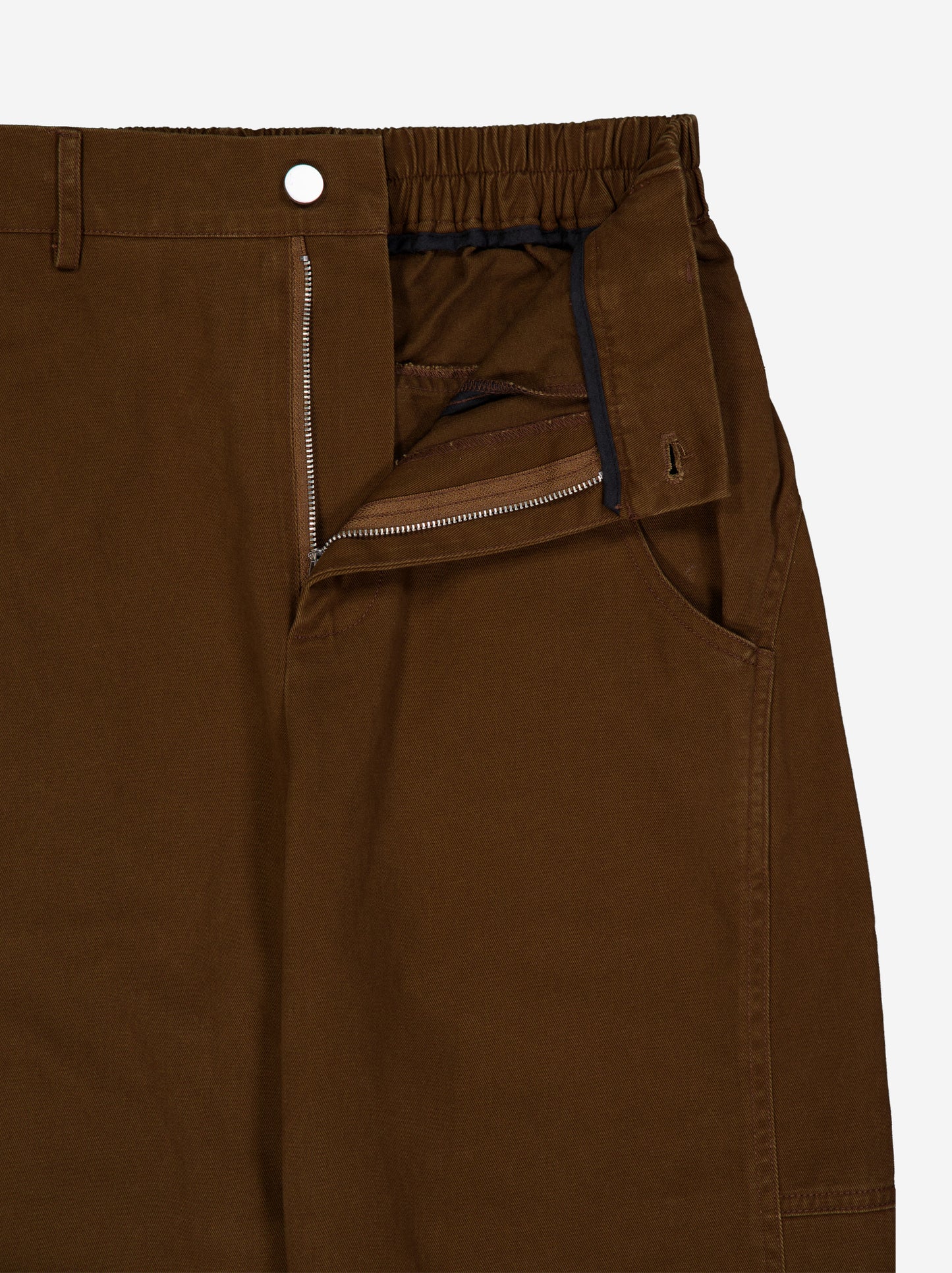 Pantalones baggy rectos - Mocha