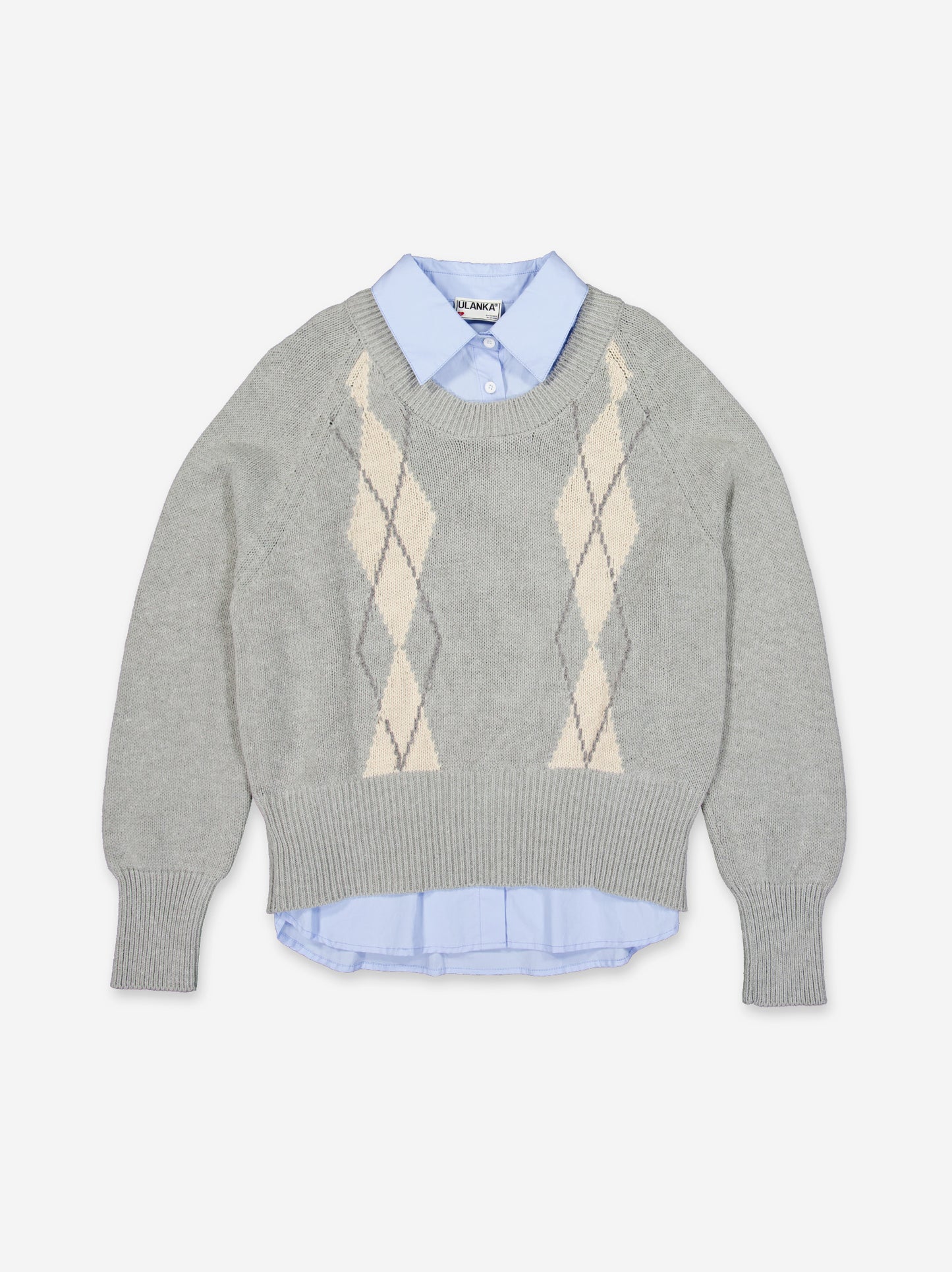 Knitted sweater with shirt - ULK Vera