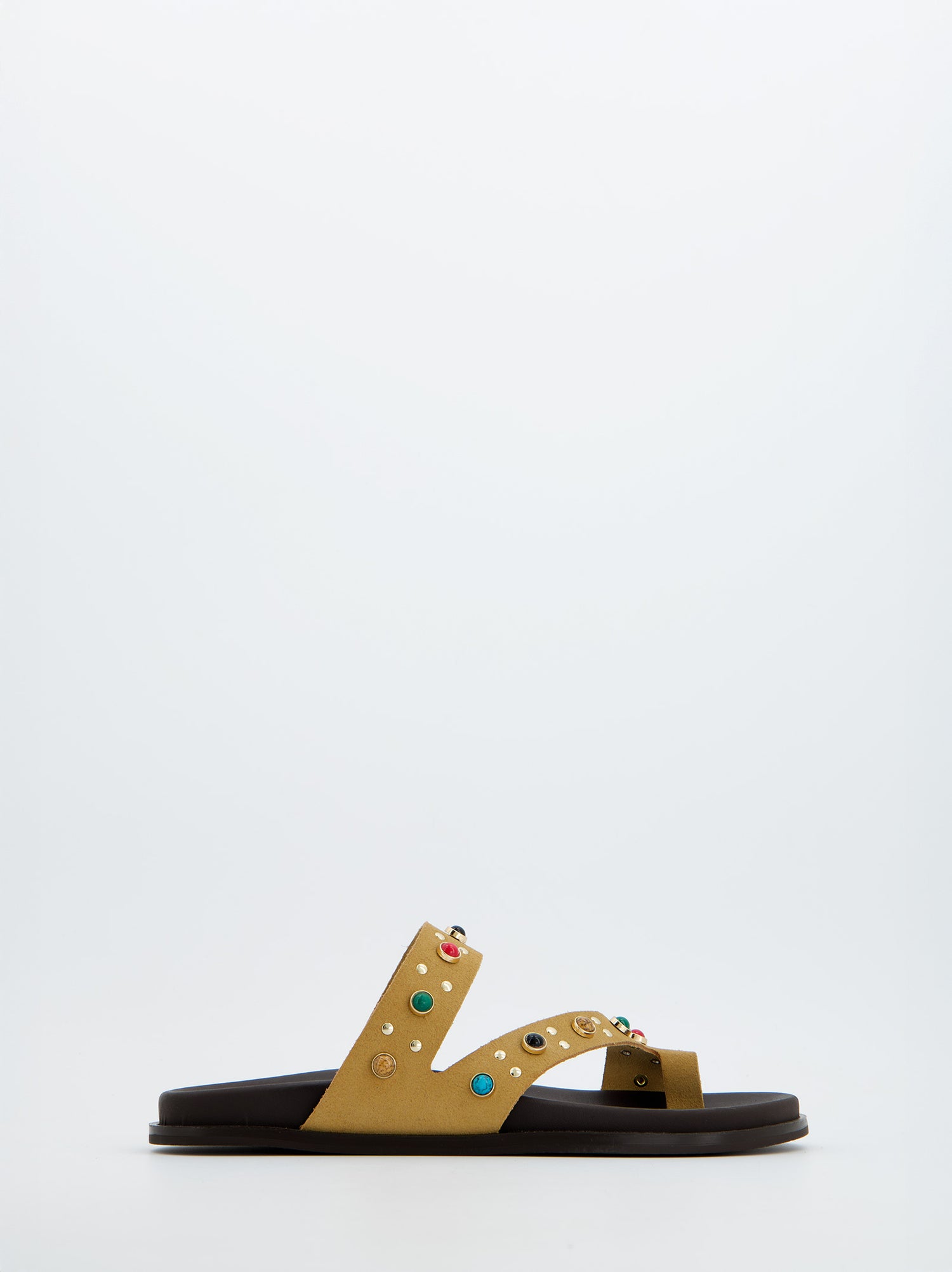 Sandalia Camel Con Piedras Decorativas - Porronet