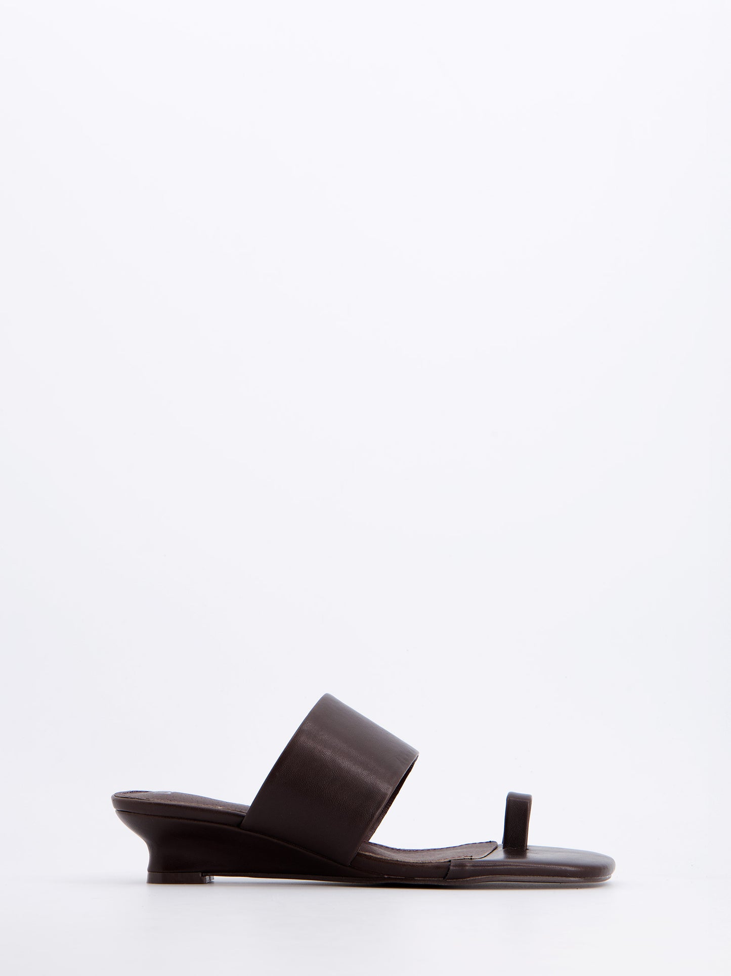 Chocolate low wedge toe post sandal - Tella