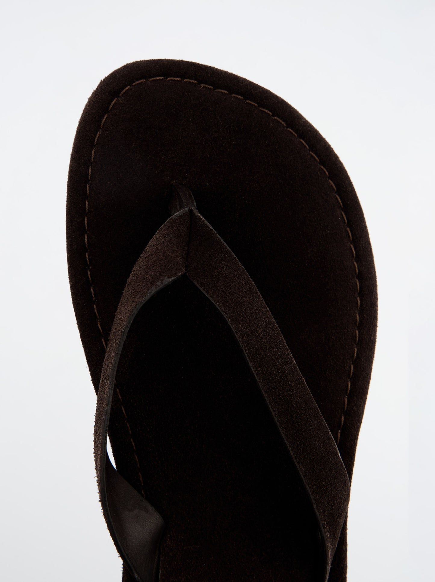 Sandalias De Serraje Marrón - Saturno