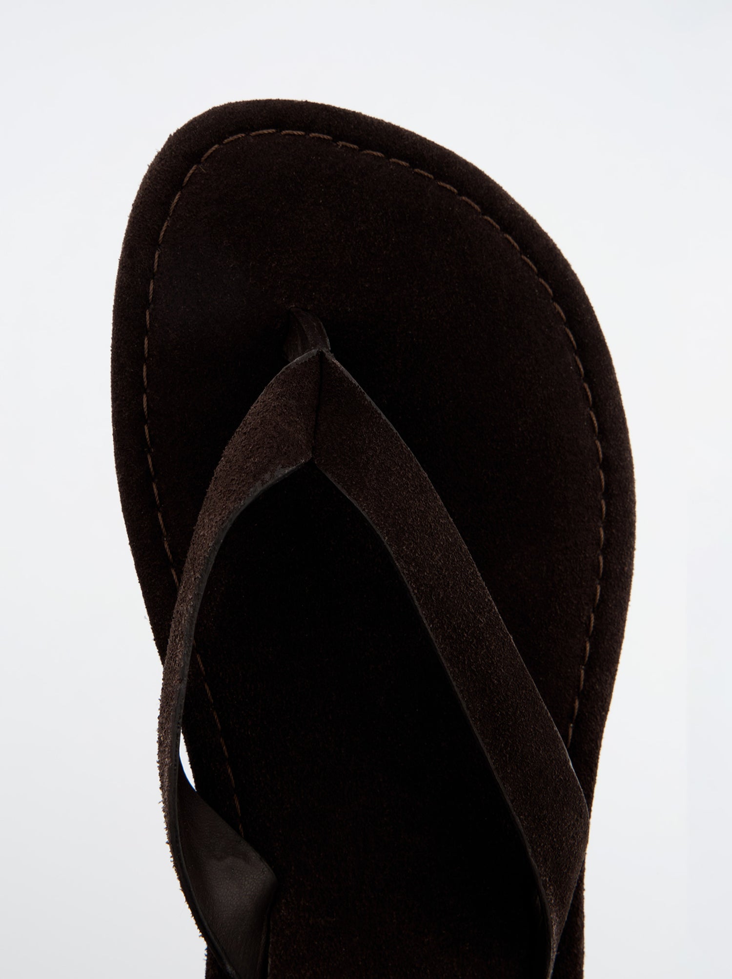 Sandalias De Serraje Marrón - Saturno