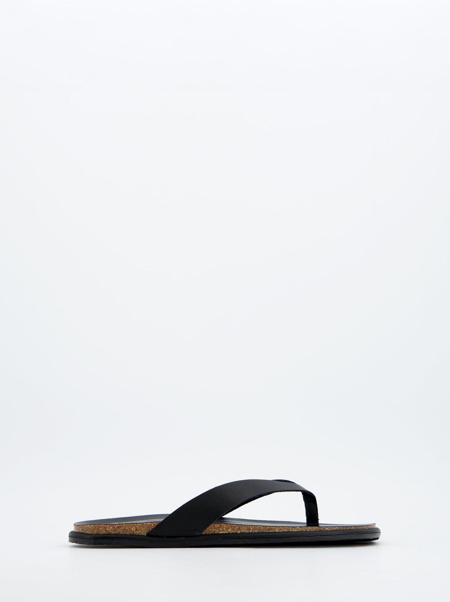 Sandalia Negra De Piel - Saim