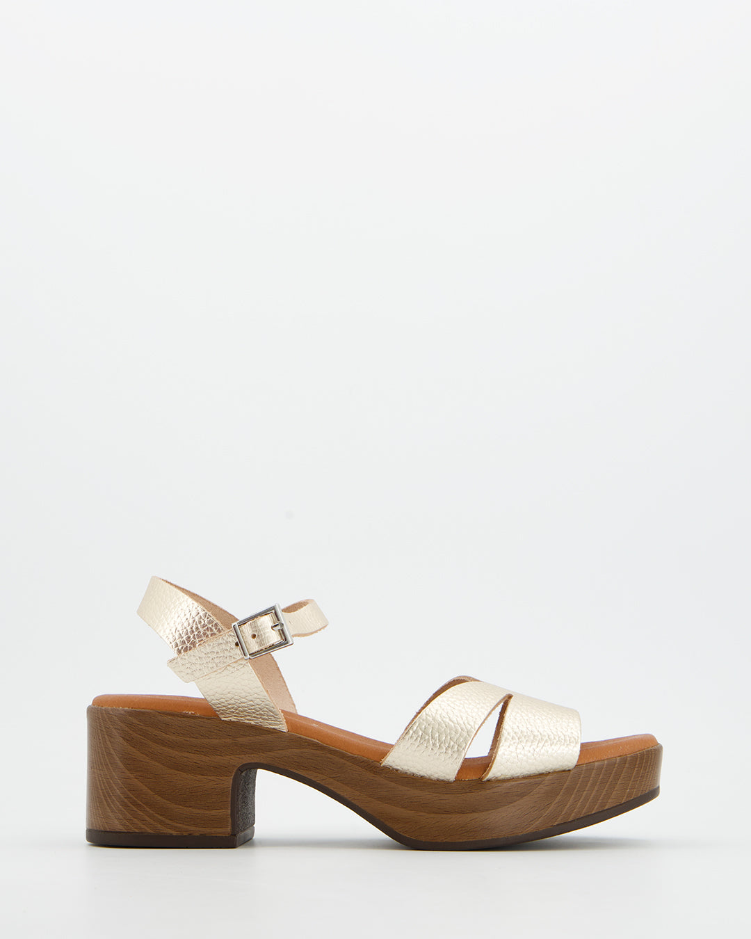 Sandalia de Tacón Efecto Madera - Sante
