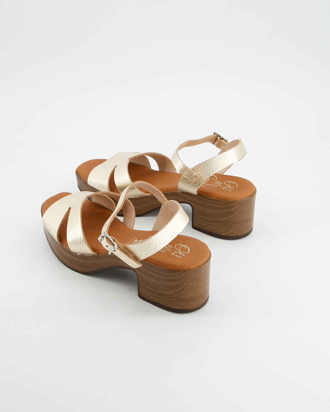 Sandalia de Tacón Efecto Madera - Sante