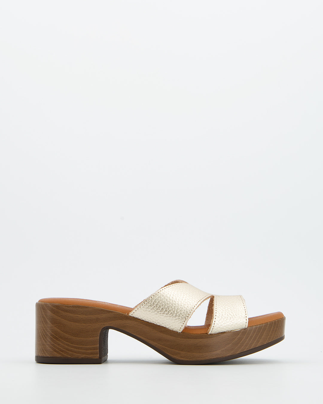 Sandalias Con Plataforma Dorada - Sens