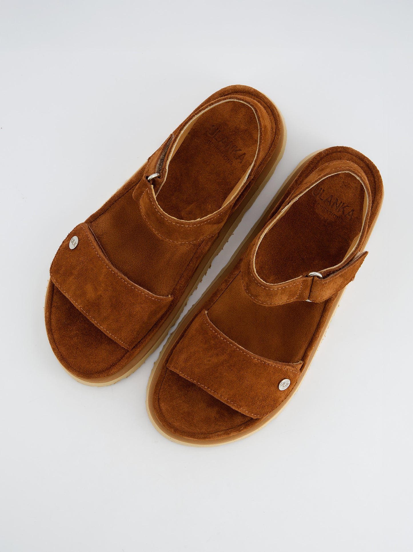 Sandalias De Serraje Marrón - Carlota