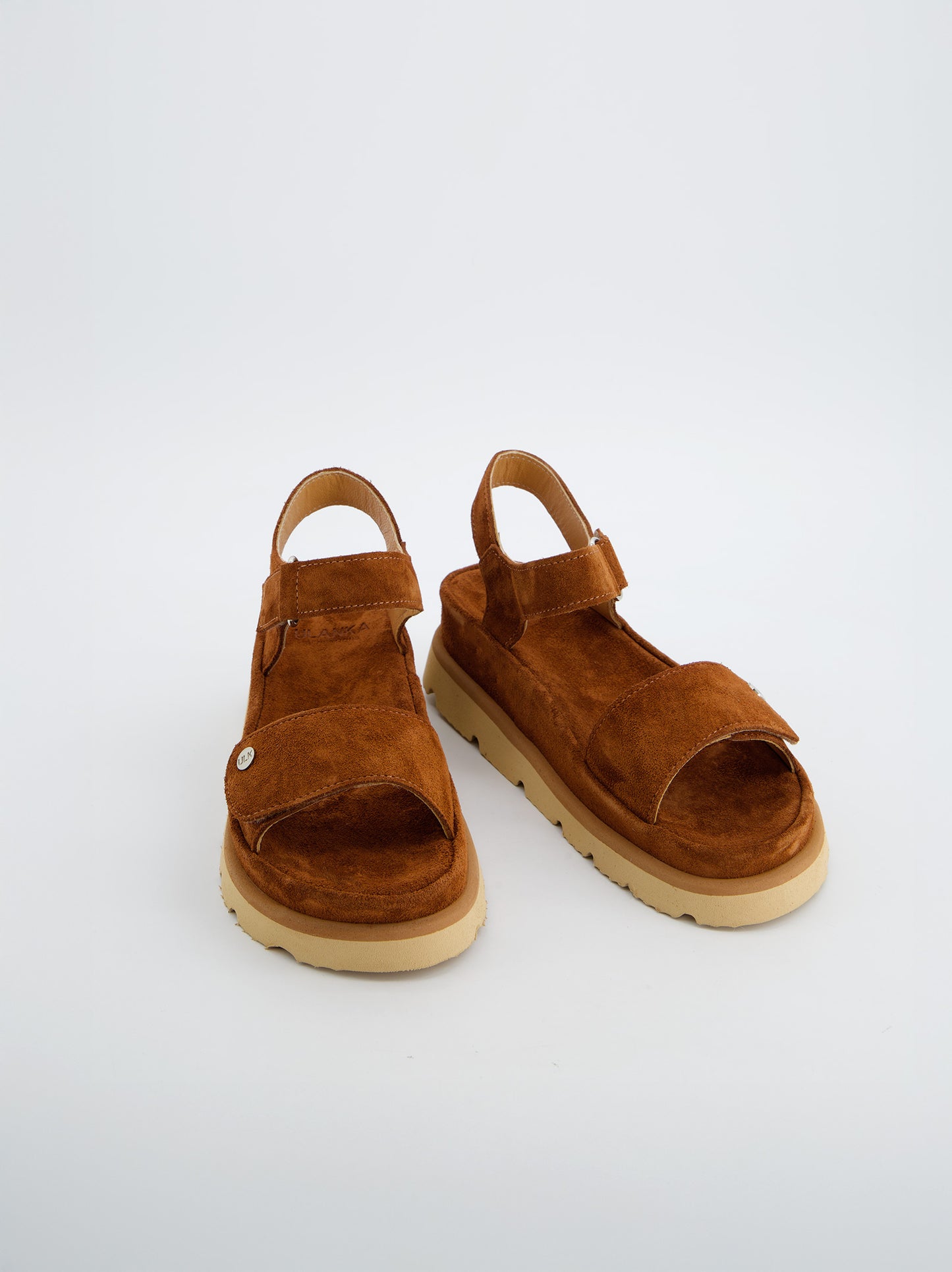 Sandalias De Serraje Marrón - Carlota