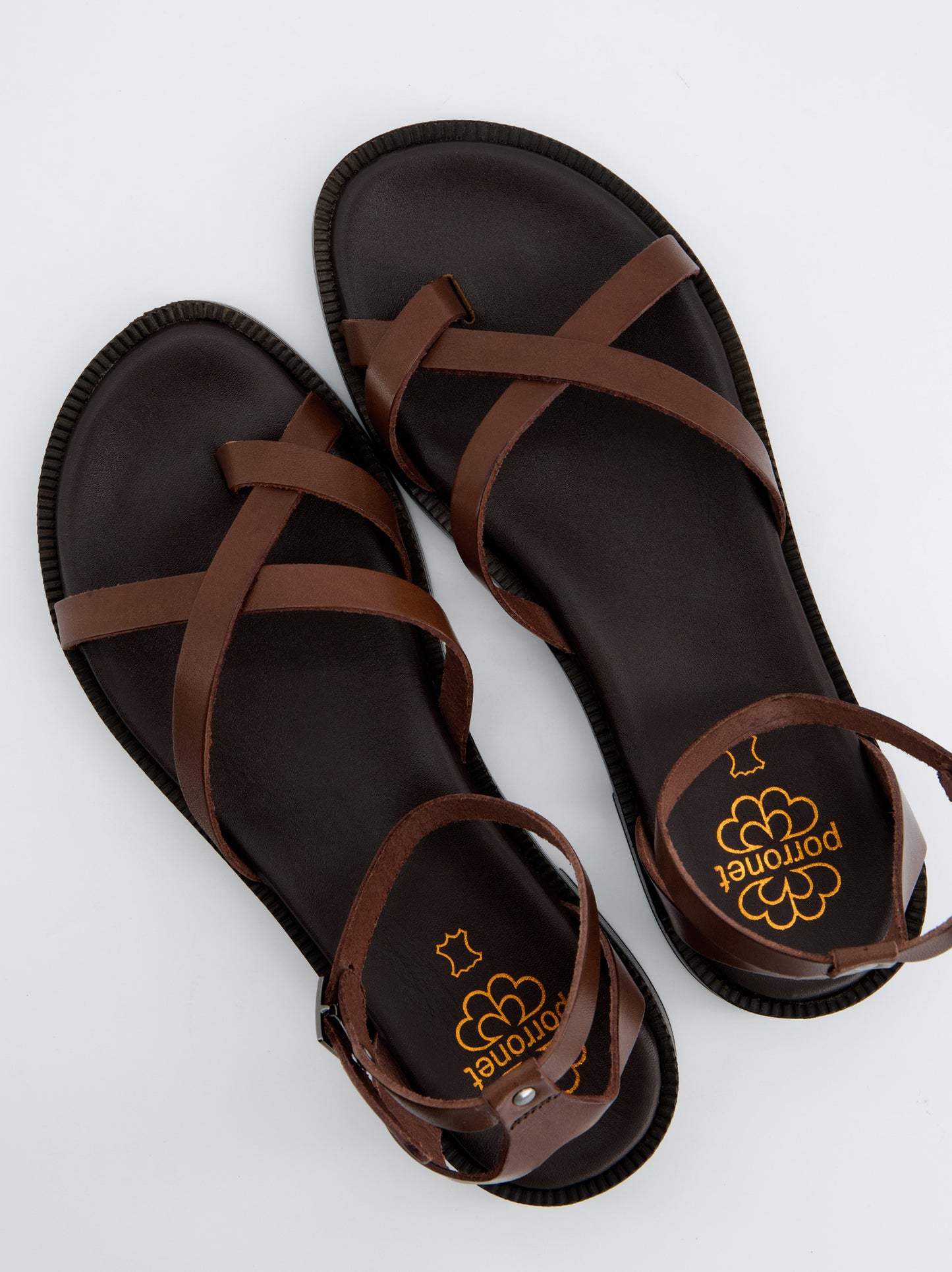 Sandalias Plana Marrón - Porronet